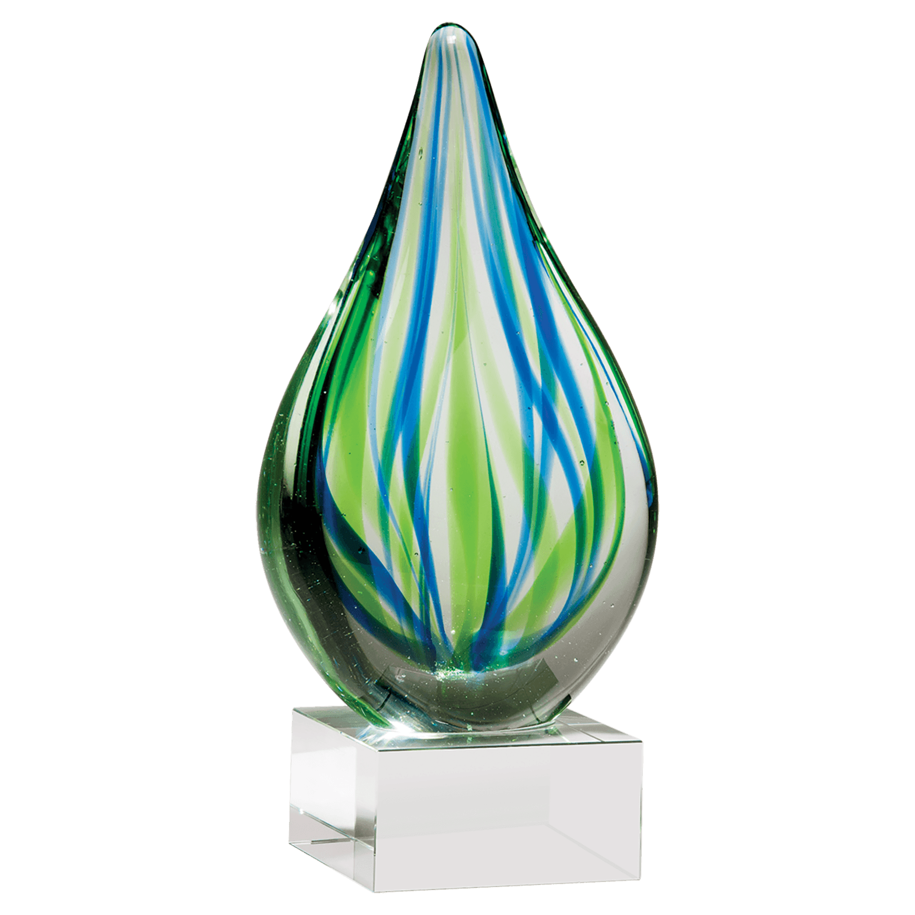 Hand-Blown Art Glass Award Sculptures for Recognition and Decor