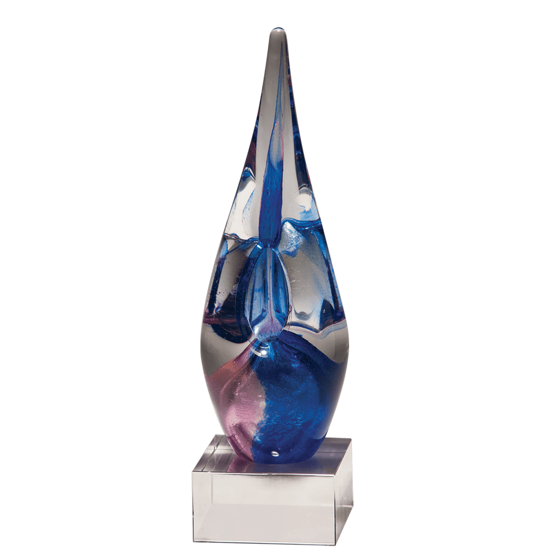 Hand-Blown Art Glass Award Sculptures for Recognition and Decor