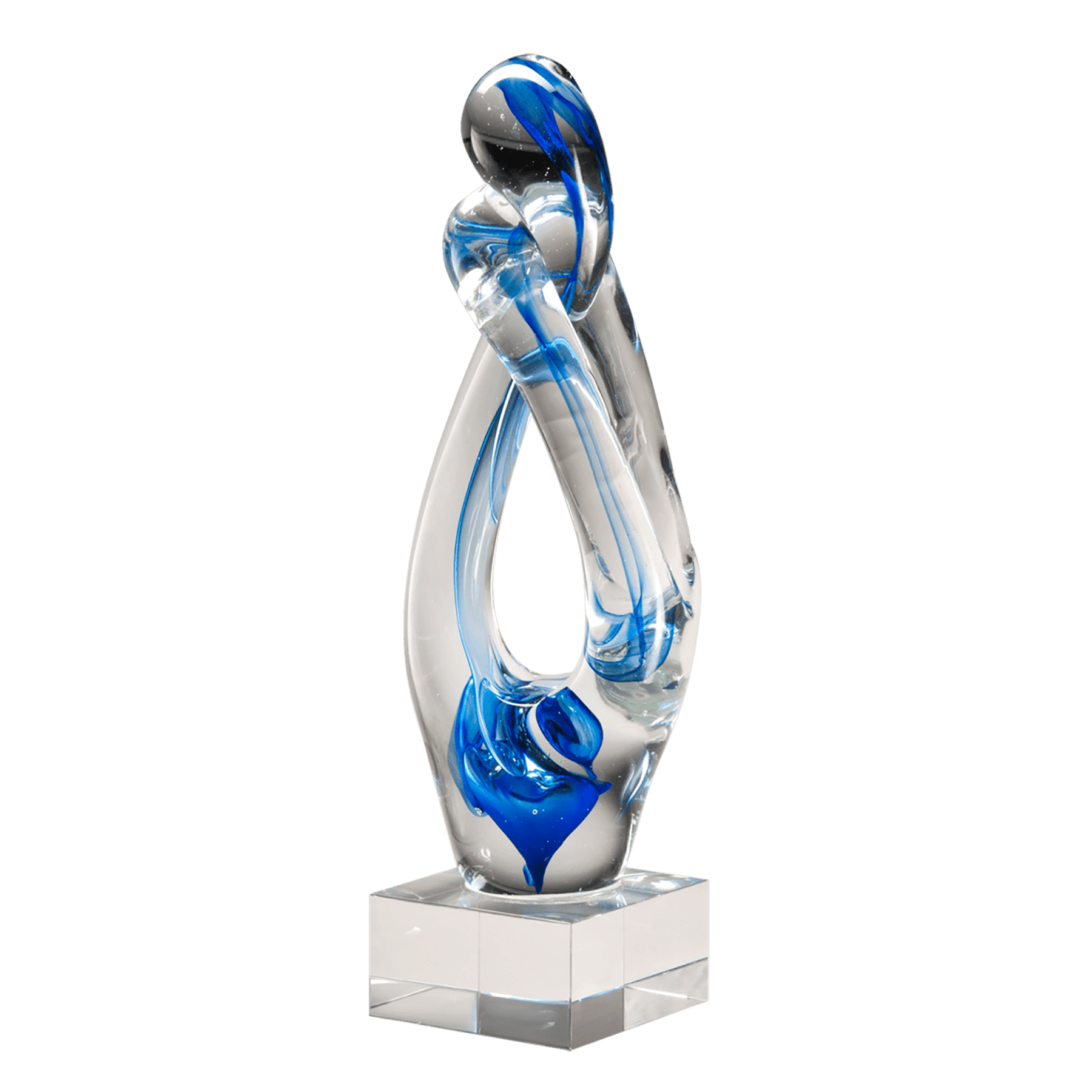 Hand-Blown Art Glass Award Sculptures for Recognition and Decor