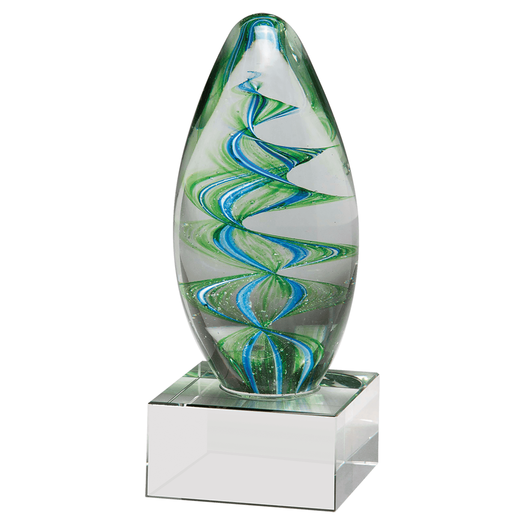 Hand-Blown Art Glass Award Sculptures for Recognition and Decor
