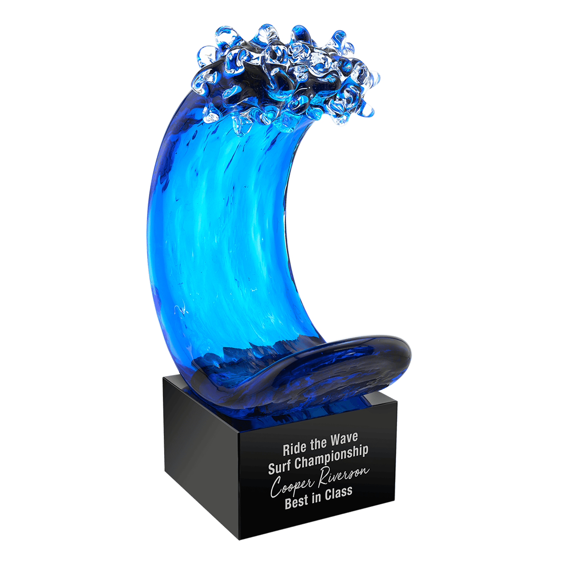 Hand-Blown Art Glass Award Sculptures for Recognition and Decor