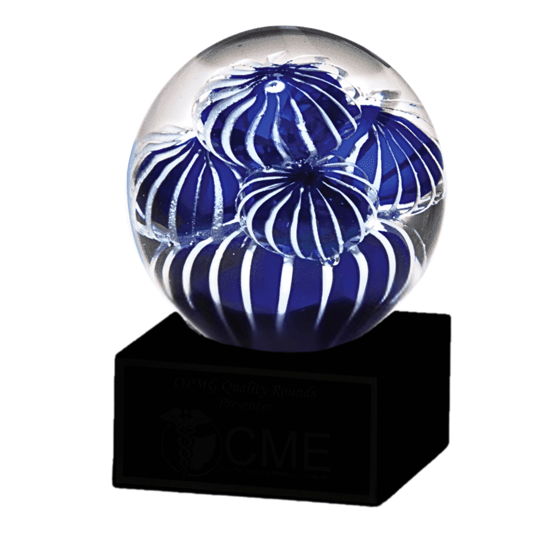 Hand-Blown Art Glass Award Sculptures for Recognition and Decor