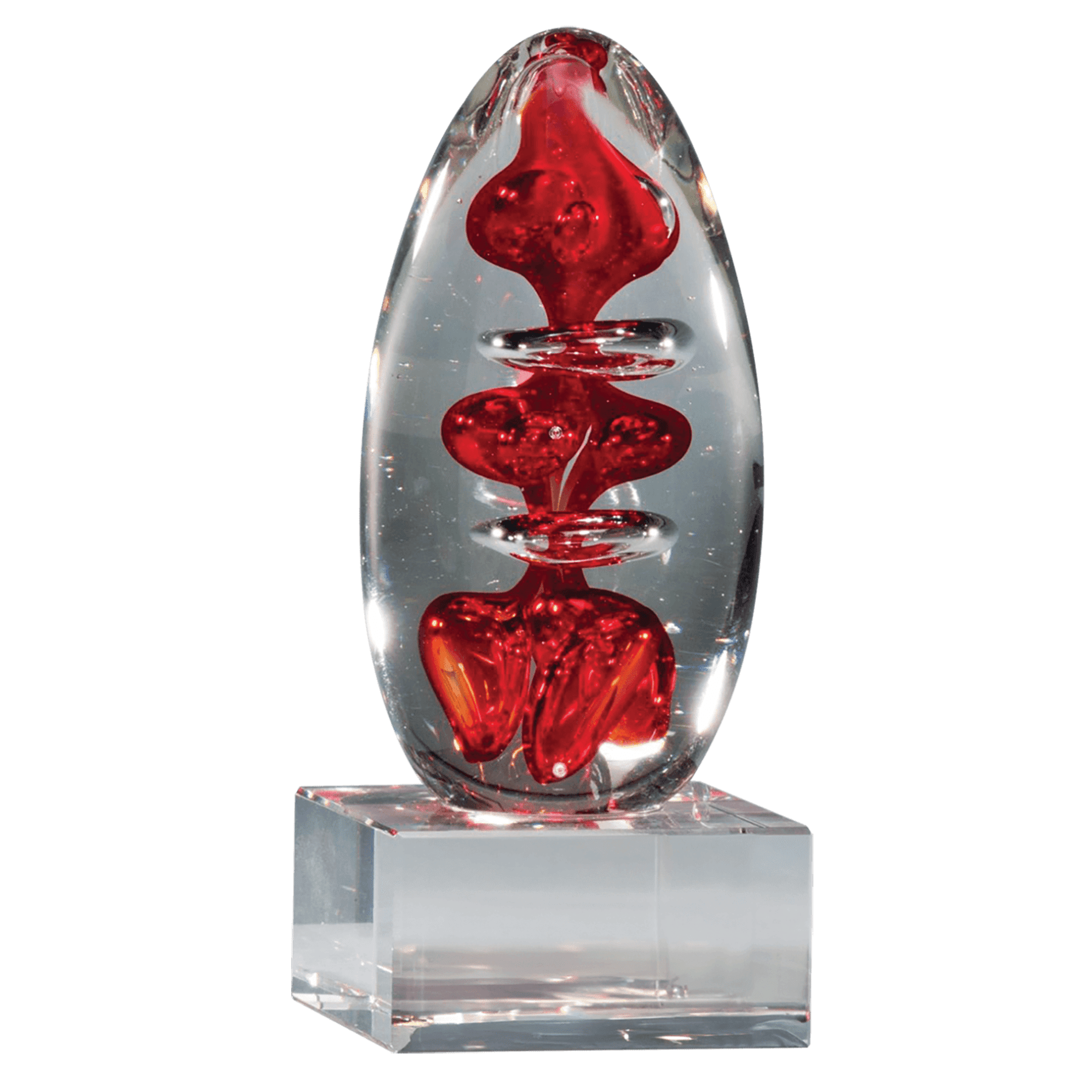 Hand-Blown Art Glass Award Sculptures for Recognition and Decor