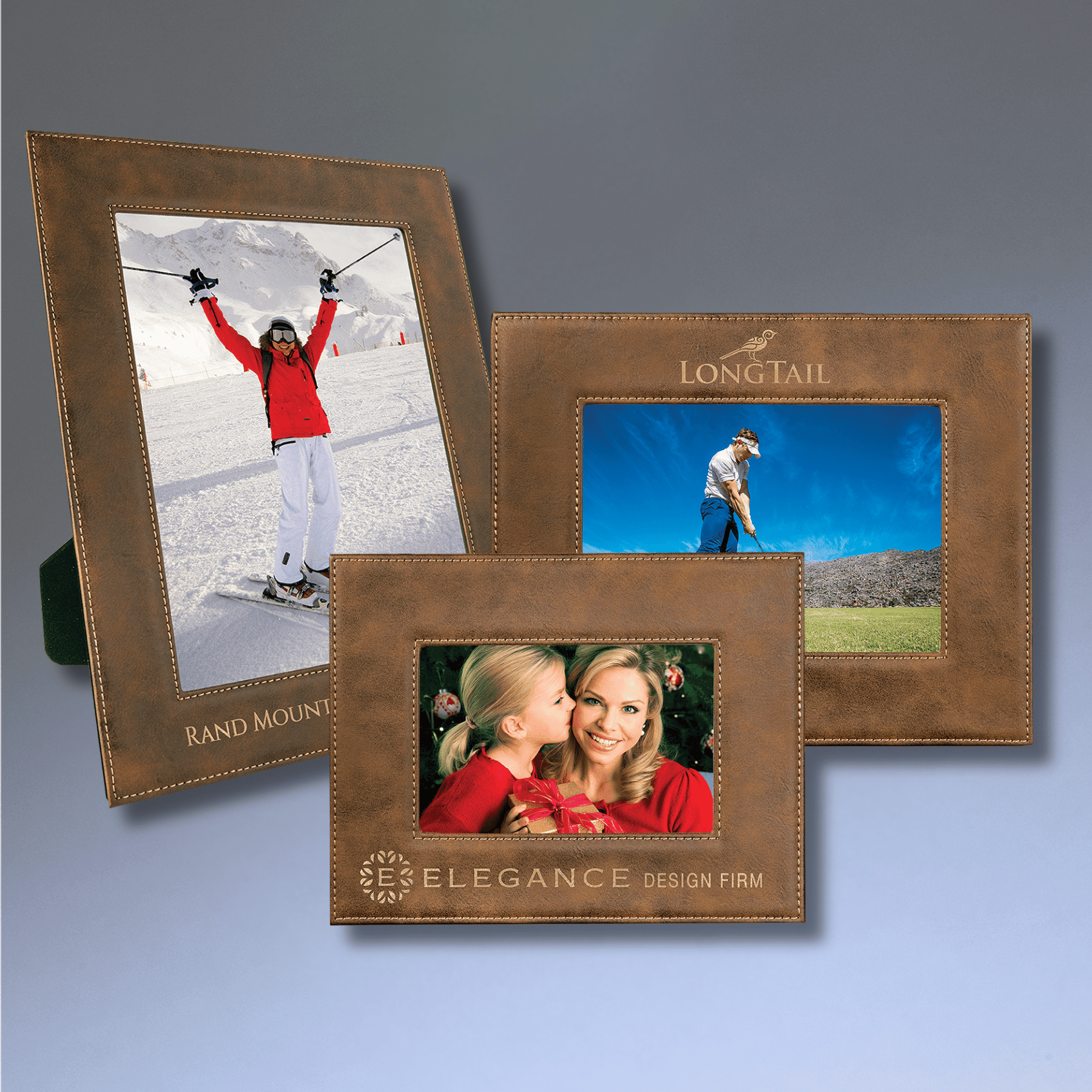 Personalized Leatherette Picture Frames – Custom Engraved Photo Display