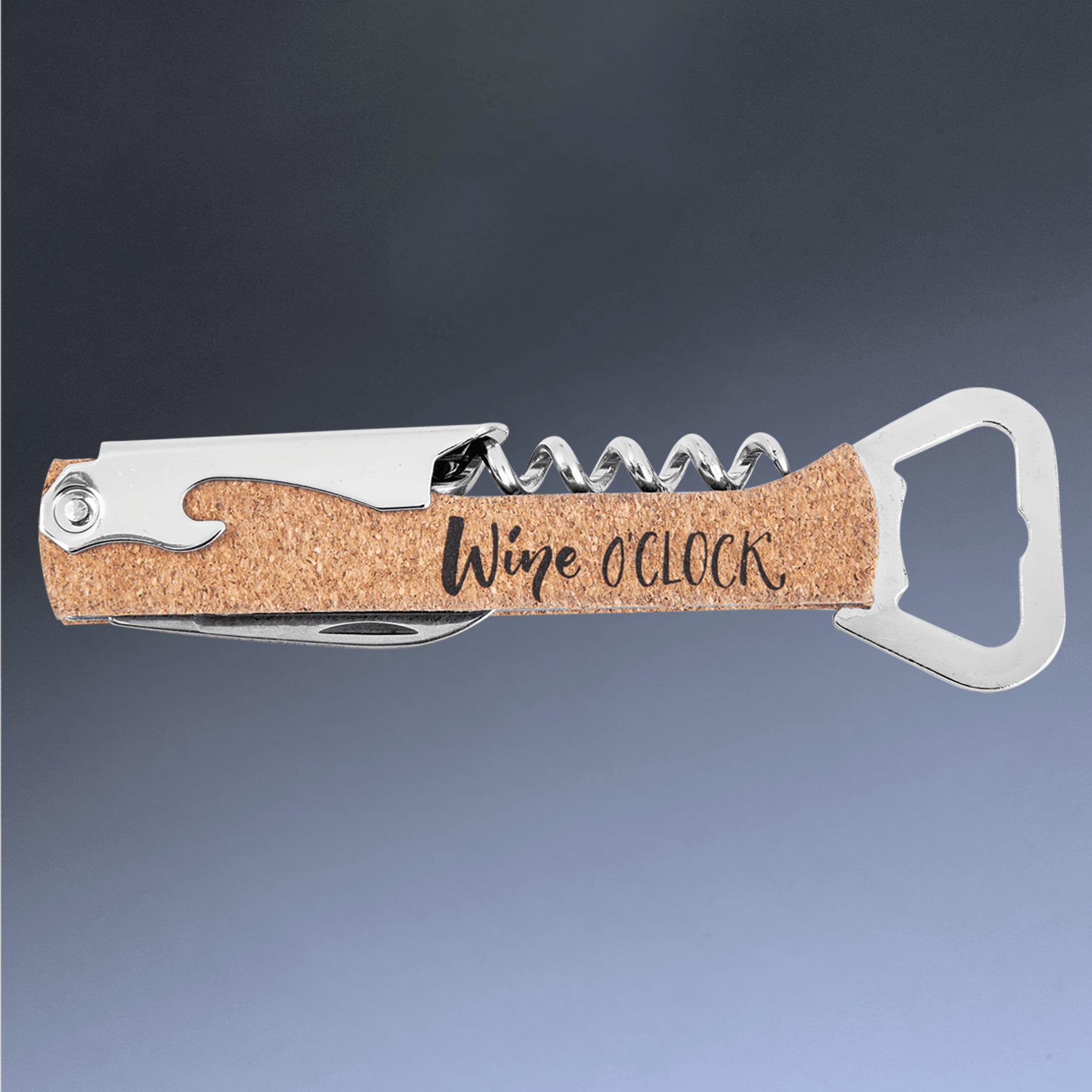 Personalized Corkscrew Wine Bottle Opener - Leatherette or Wood