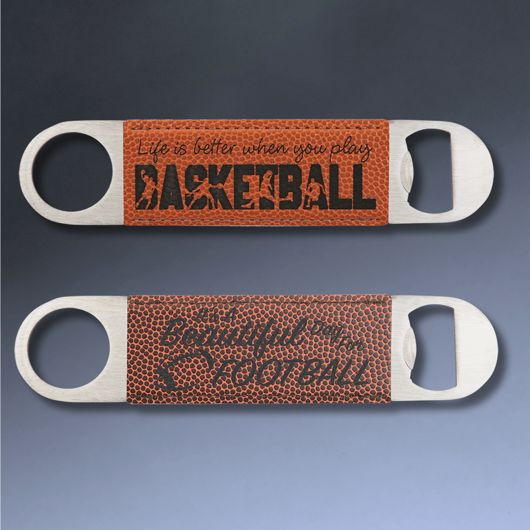 Personalized Extra Long Bottle Openers - Bar Style with Wide Ring