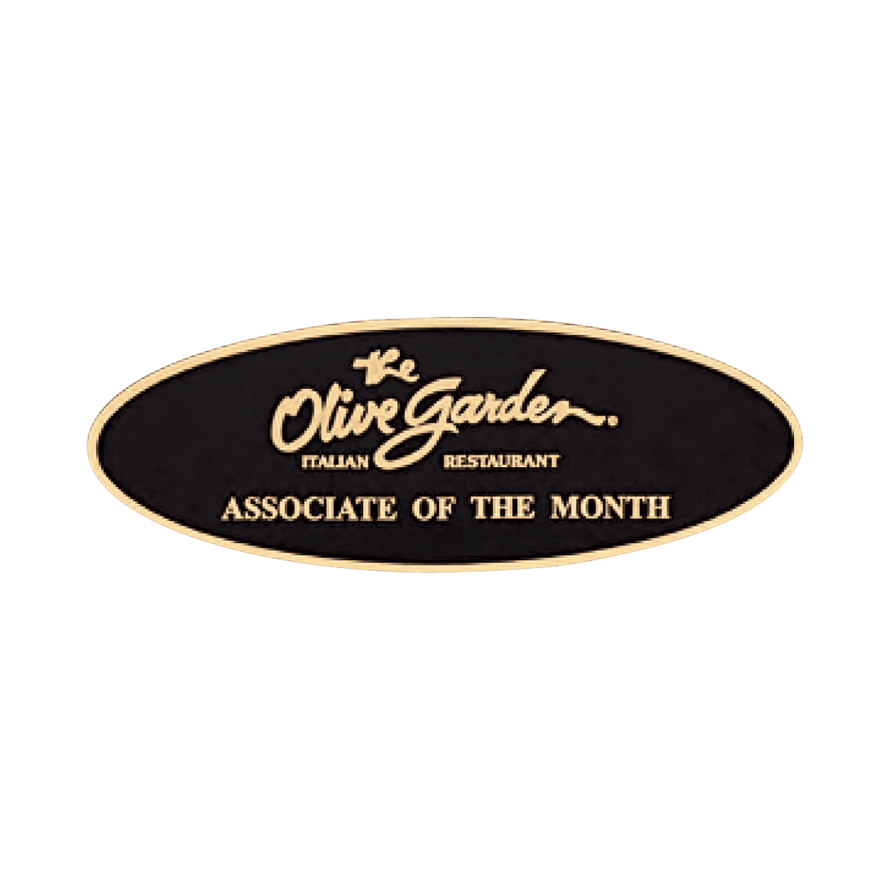 Custom Engraved Brass Identification Plates with Gold Border Eliptical / 1 1/2" x 3 1/2"