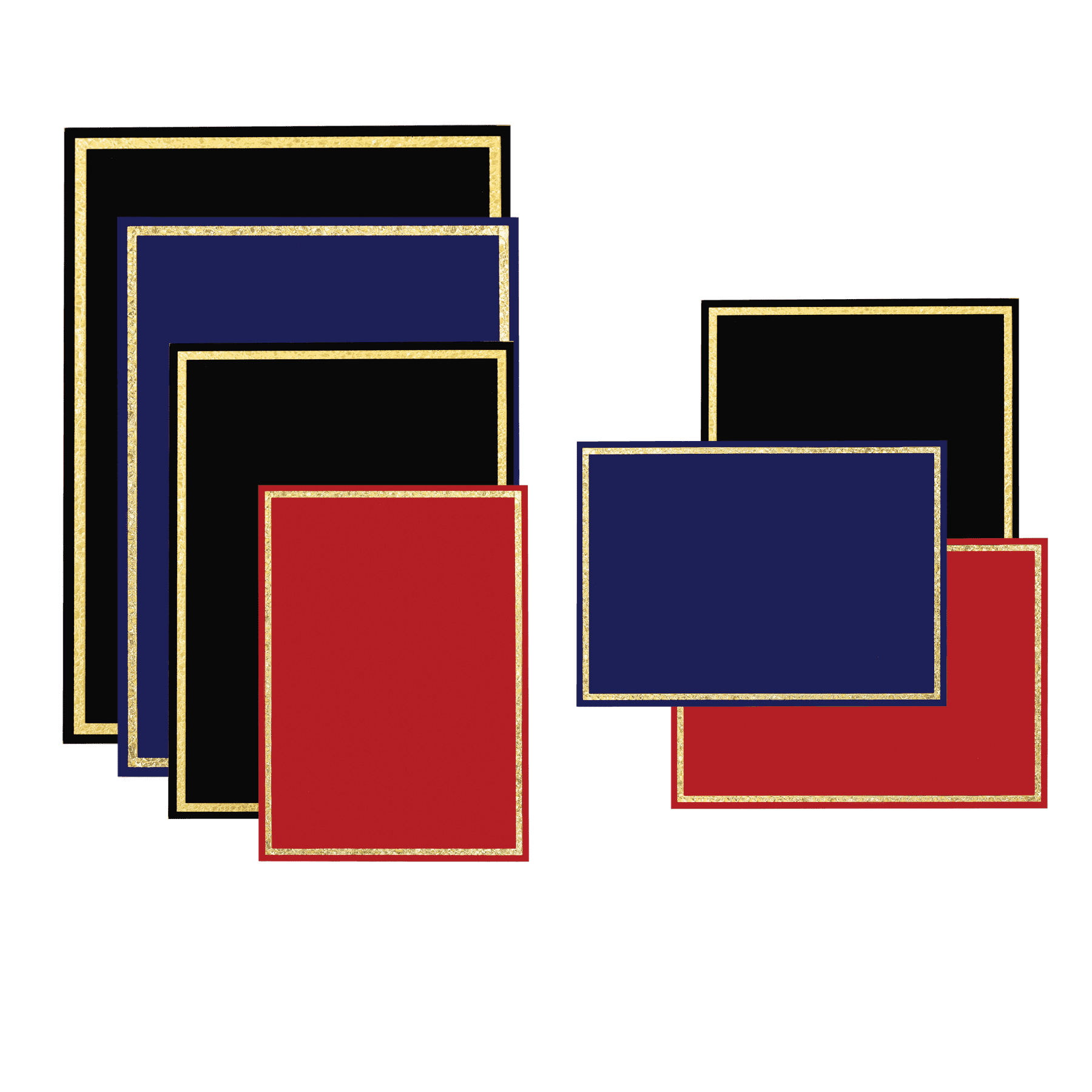 Engraved Florentine Brass Plated Plaque Plate (Black, Red, Blue)
