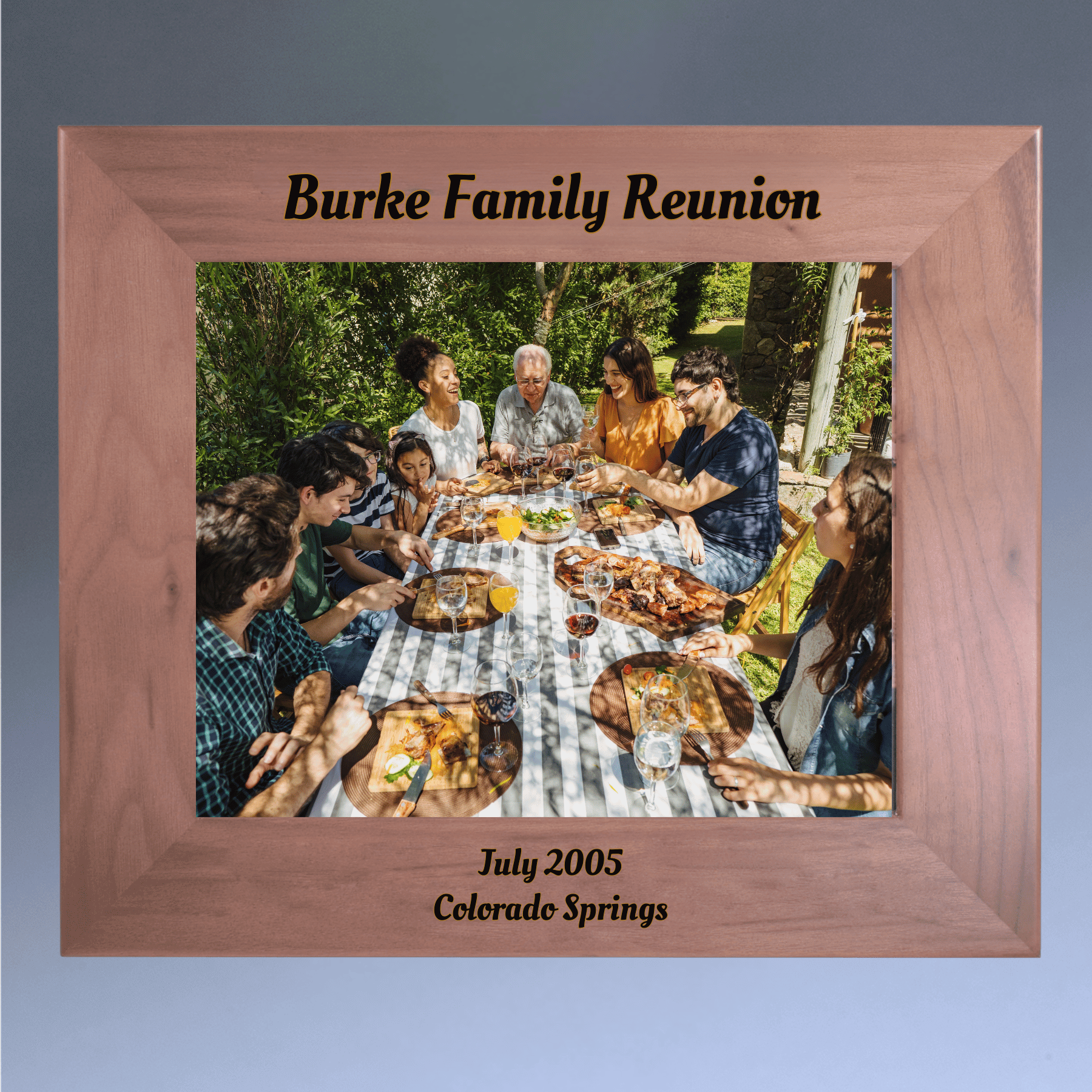 Personalized Walnut Picture Frames with Custom Engraving 4" x 6"