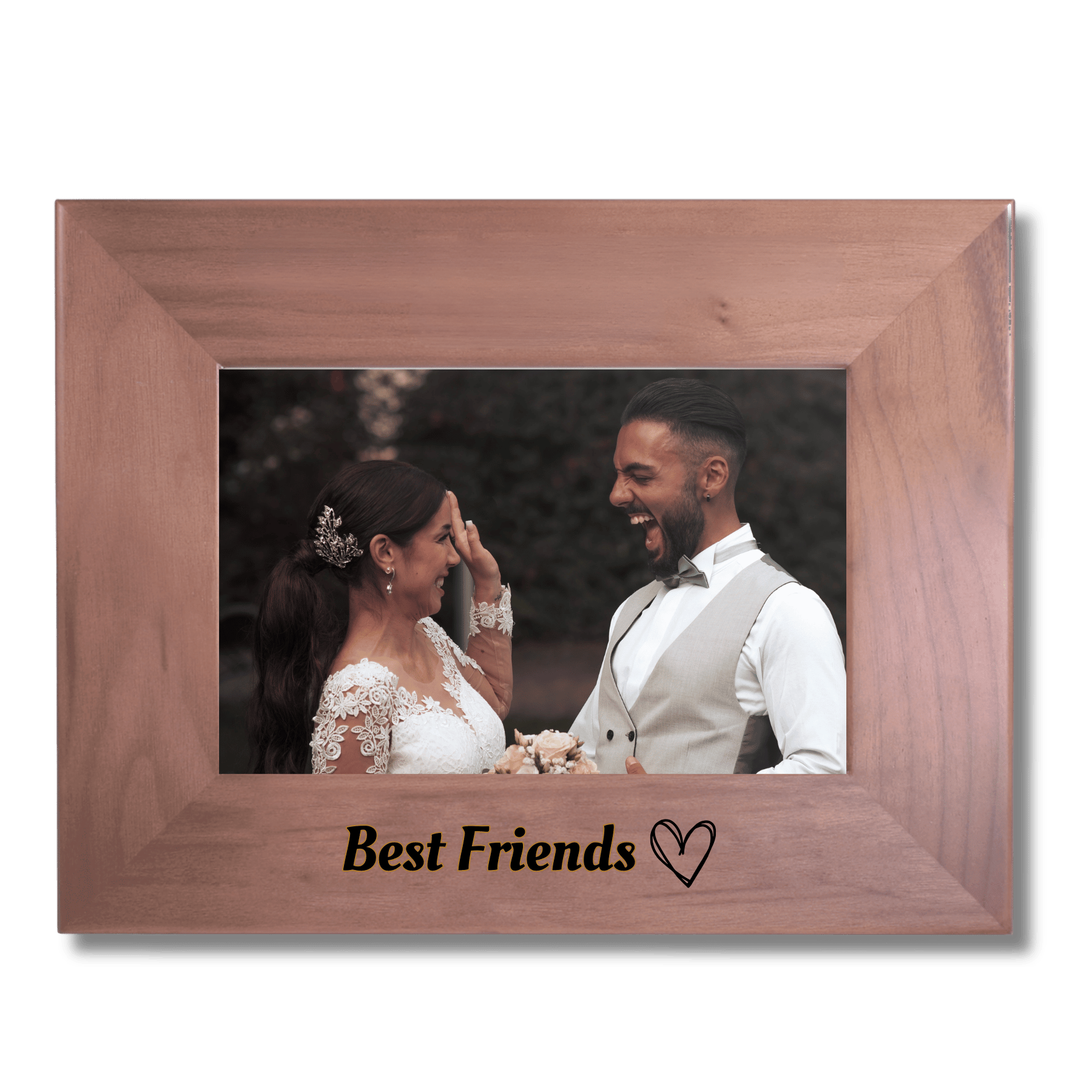 Personalized Walnut Picture Frames with Custom Engraving 5" x 7"