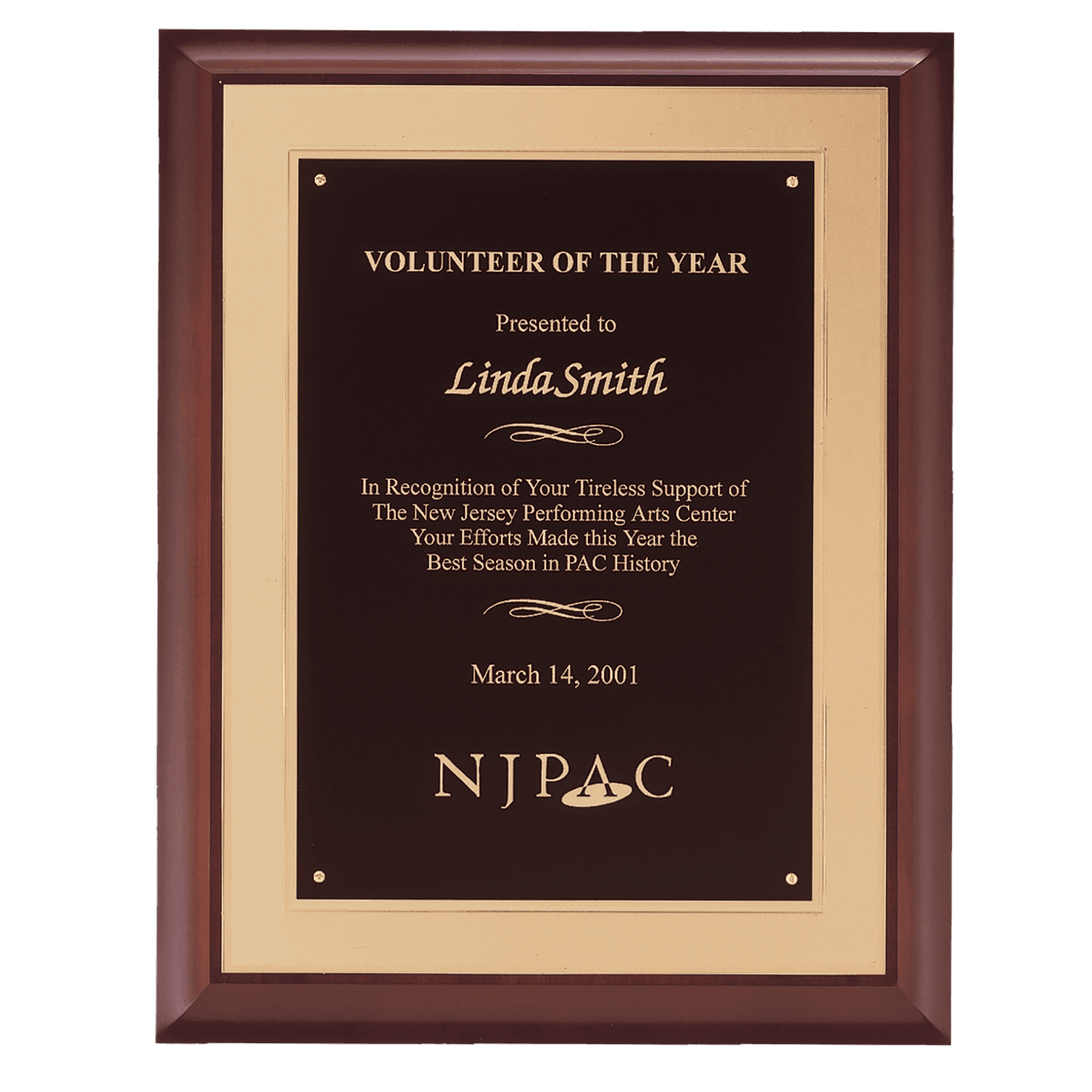 Custom Engraved Cherry Wood Framed Recognition Plaque Sapphire (Marbelized) / 11 x 14