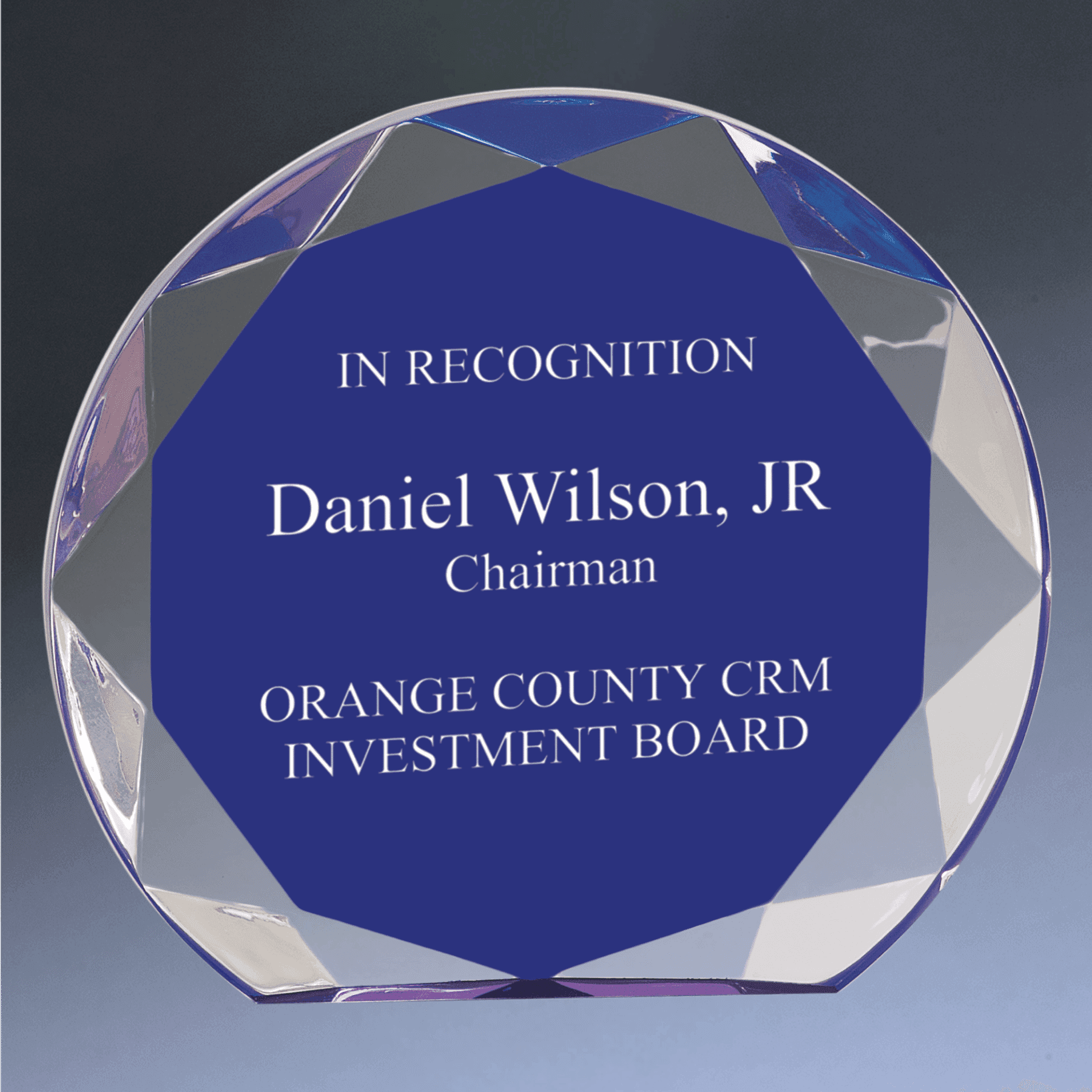 Sunburst Acrylic Award Rounds - Engraved Award Recognition in Vibrant Colors Blue / 5 1/2" / Acrylic