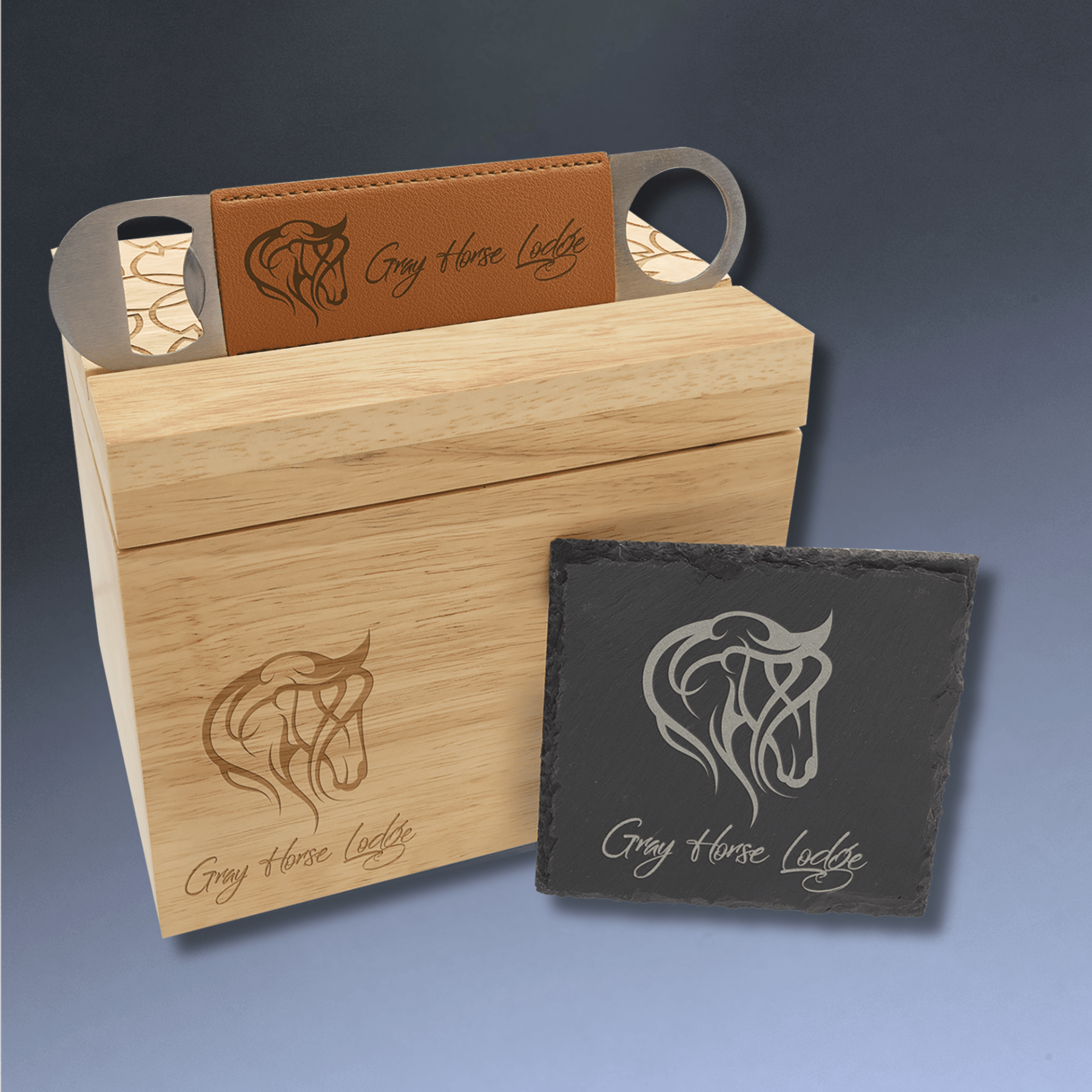 Custom Engraved Wood Keepsake Box - Personalized Memory Box 6 5/8" (L) x 4 7/8" (W) x 5 1/2" (H)