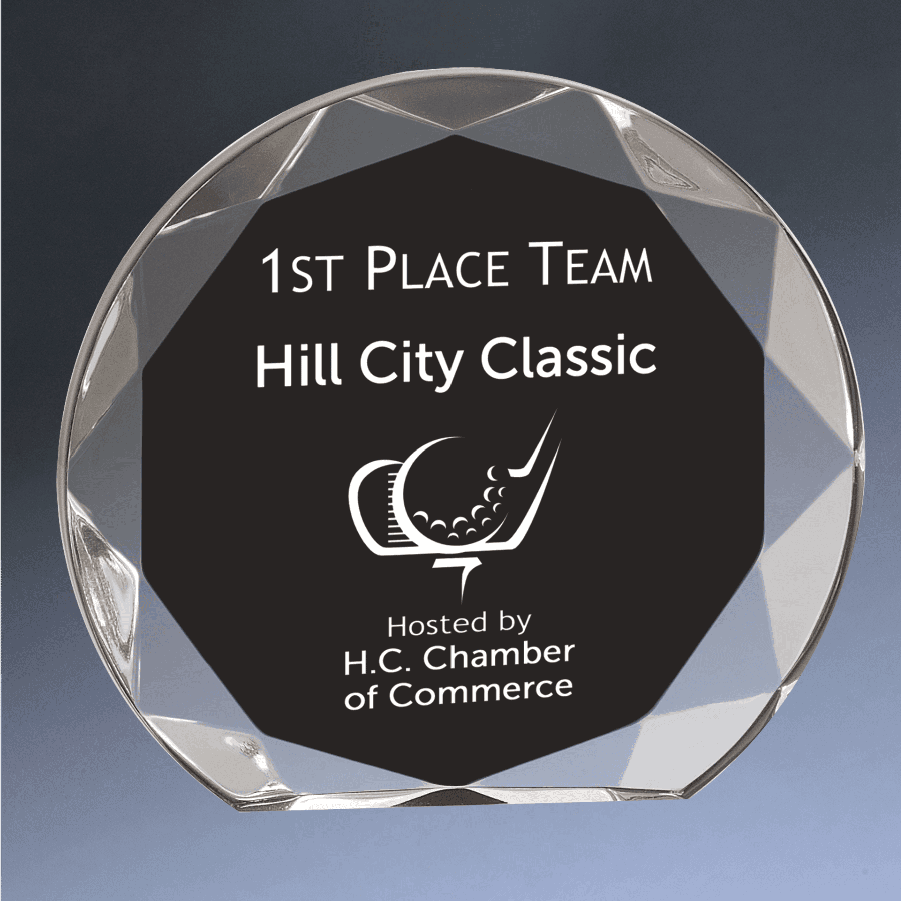 Sunburst Acrylic Award Rounds - Engraved Award Recognition in Vibrant Colors Blue / 5 1/2" / Acrylic
