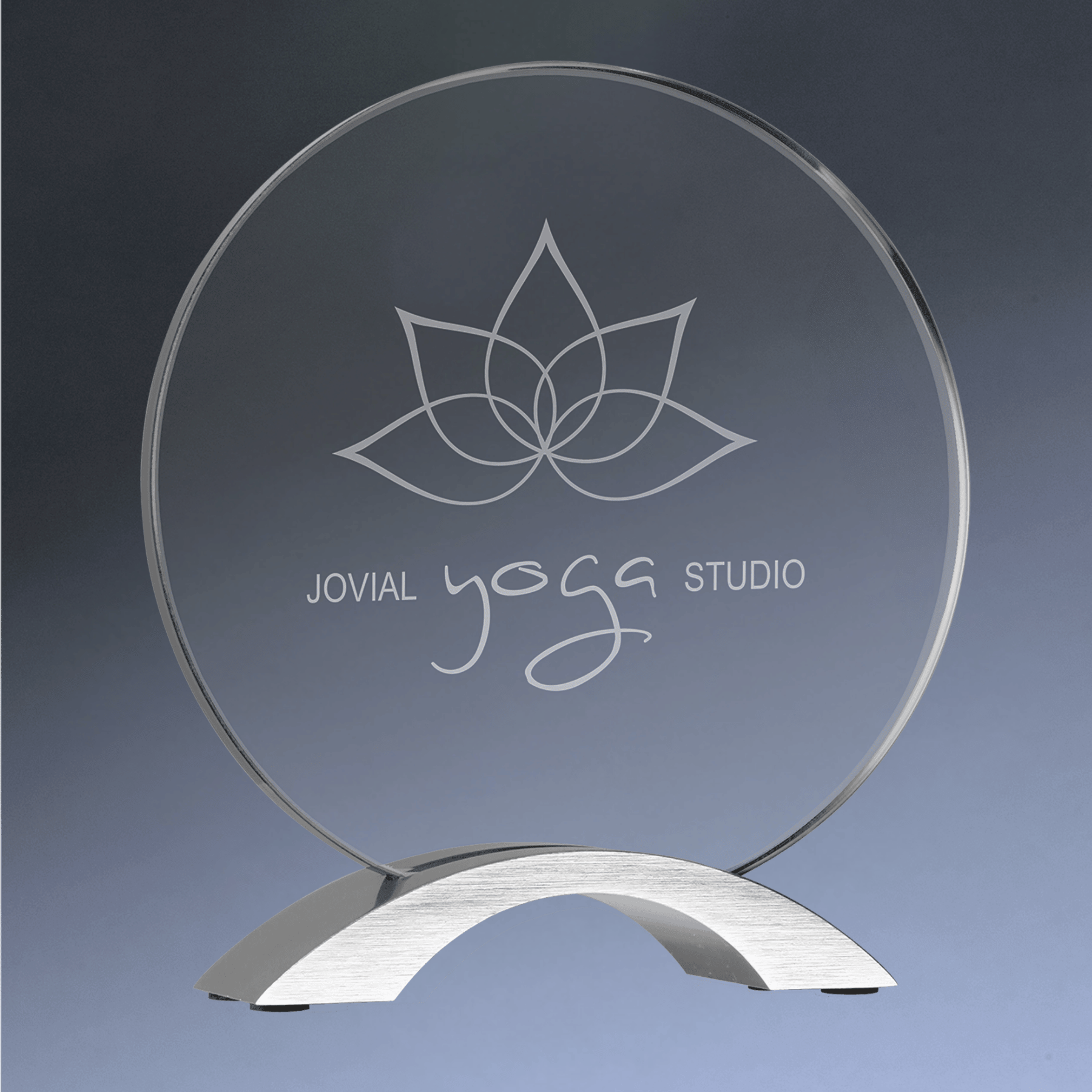 Cosmic Acrylic Awards with Silver Base - Custom Engraved Contemporary Recognition
