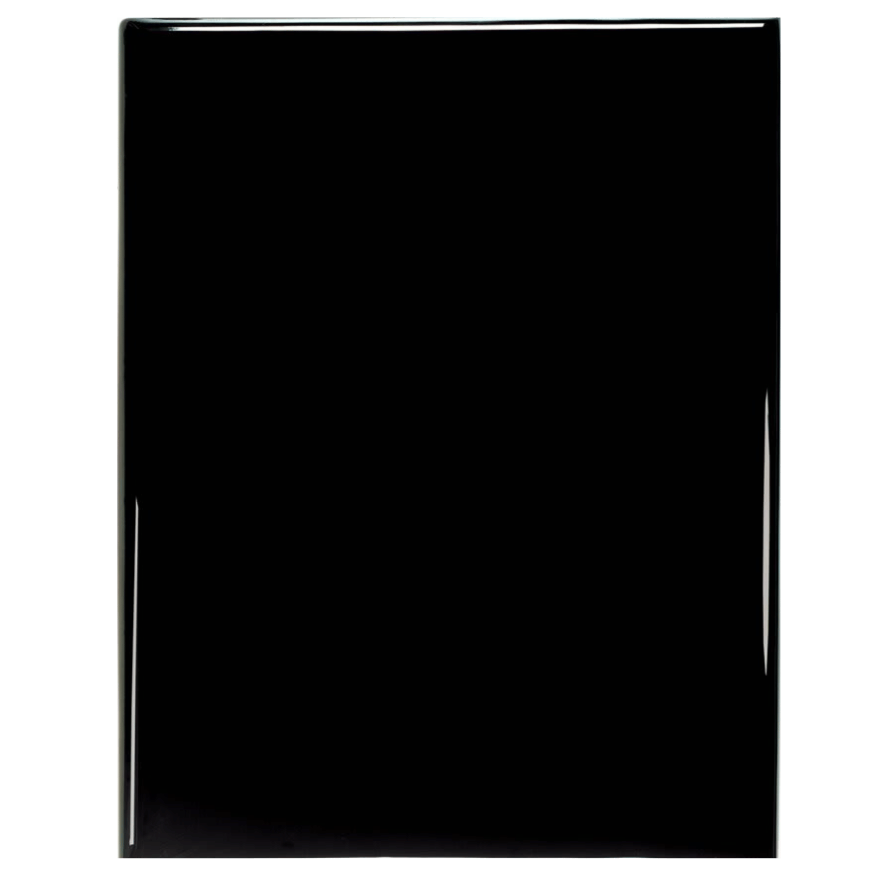 Piano Finish Teakwood Plaque Boards for Custom Awards and Displays Black / Square / 6" x 8"