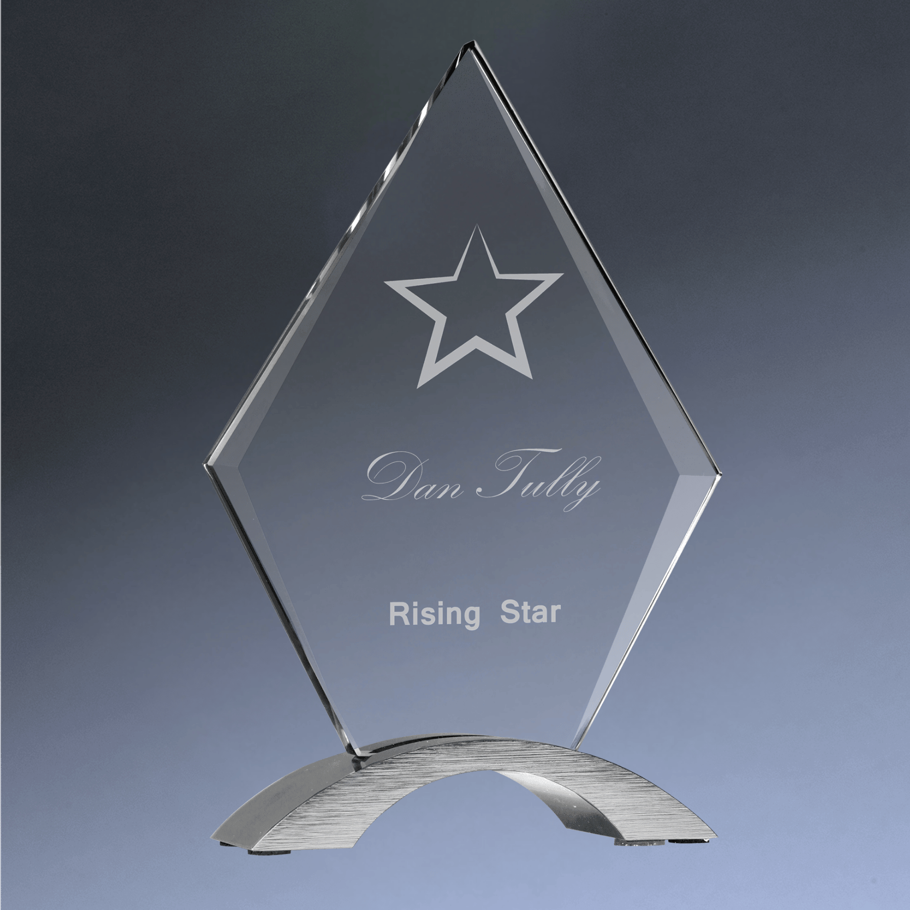 Cosmic Acrylic Awards with Silver Base - Custom Engraved Contemporary Recognition
