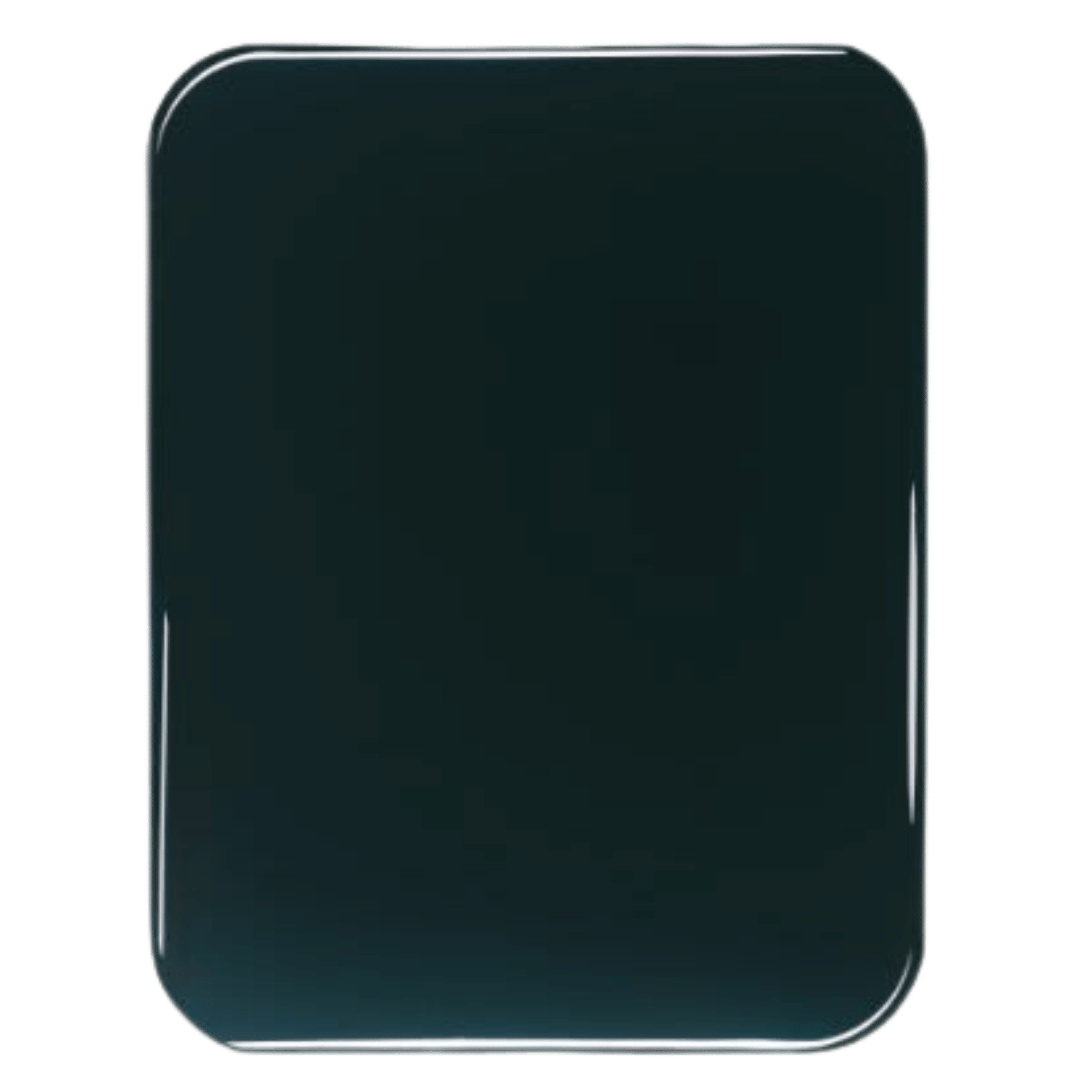 Piano Finish Teakwood Plaque Boards for Custom Awards and Displays Black / Rounded Corners / 6" x 8"