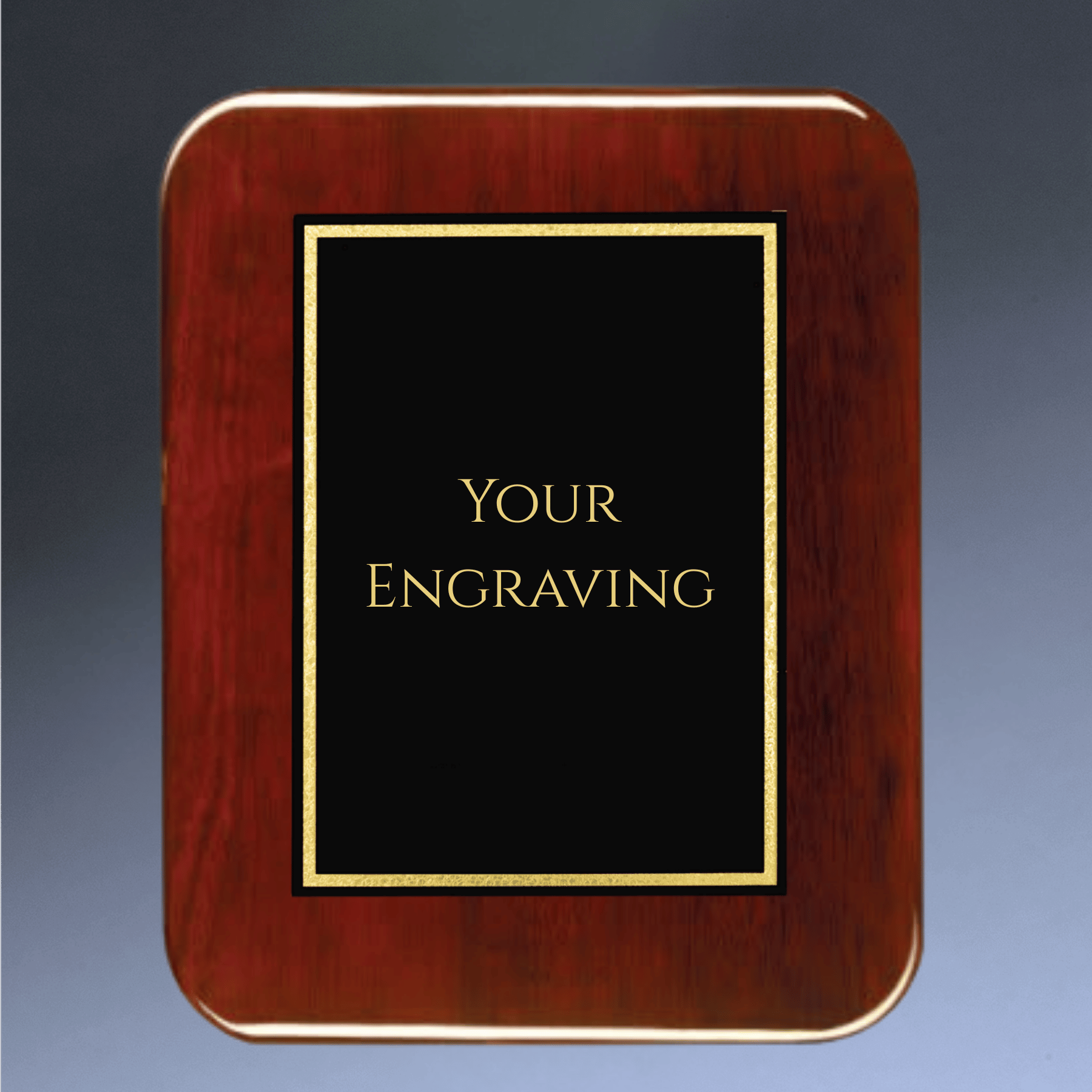 Piano Finish Teakwood Plaque Boards for Custom Awards and Displays Rosewood Piano Finish / Square / 6" x 8"