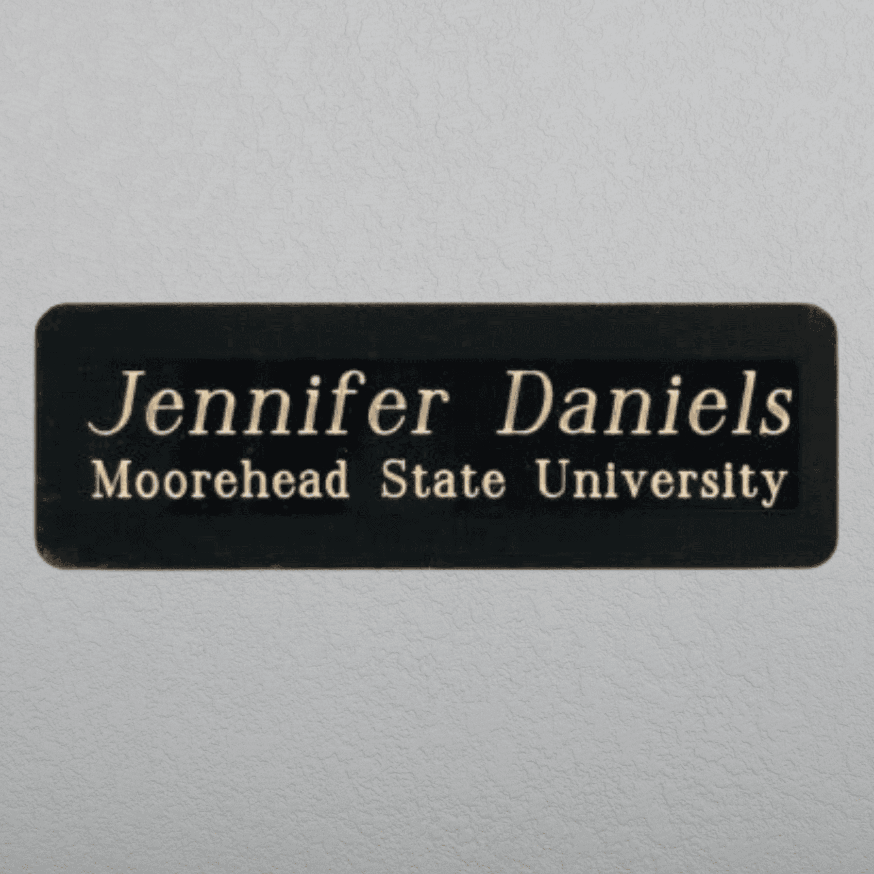 Engraved Black Brass Name Badges - Name and Identification Plates 7/8" x 2 3/4" x .016" / None - ID Plate only