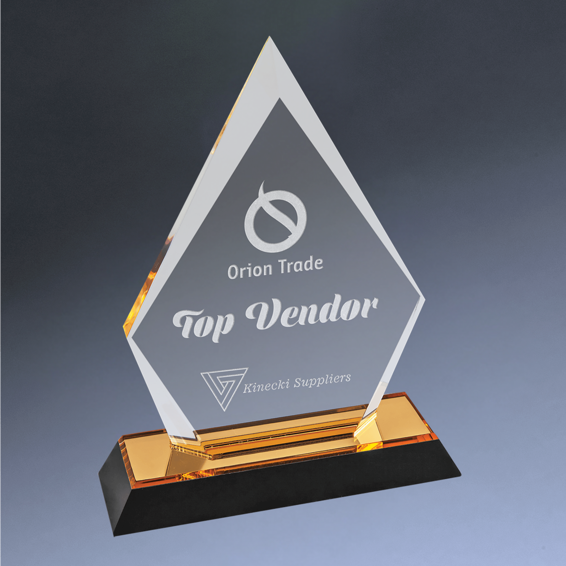 Impress Acrylic Awards with Color Mirror Base - Personalized Awards for Excellence