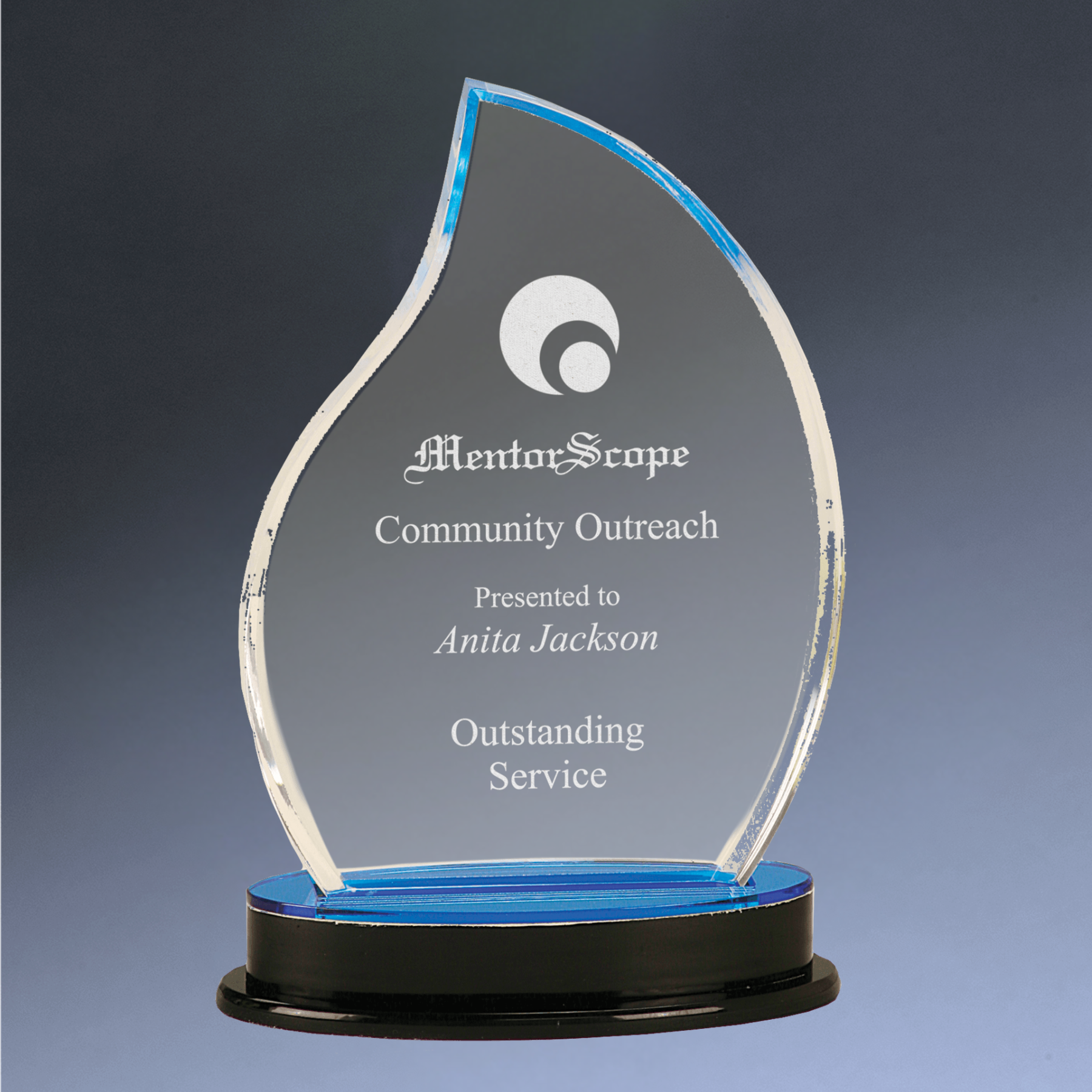 Impress Acrylic Awards with Color Mirror Base - Personalized Awards for Excellence