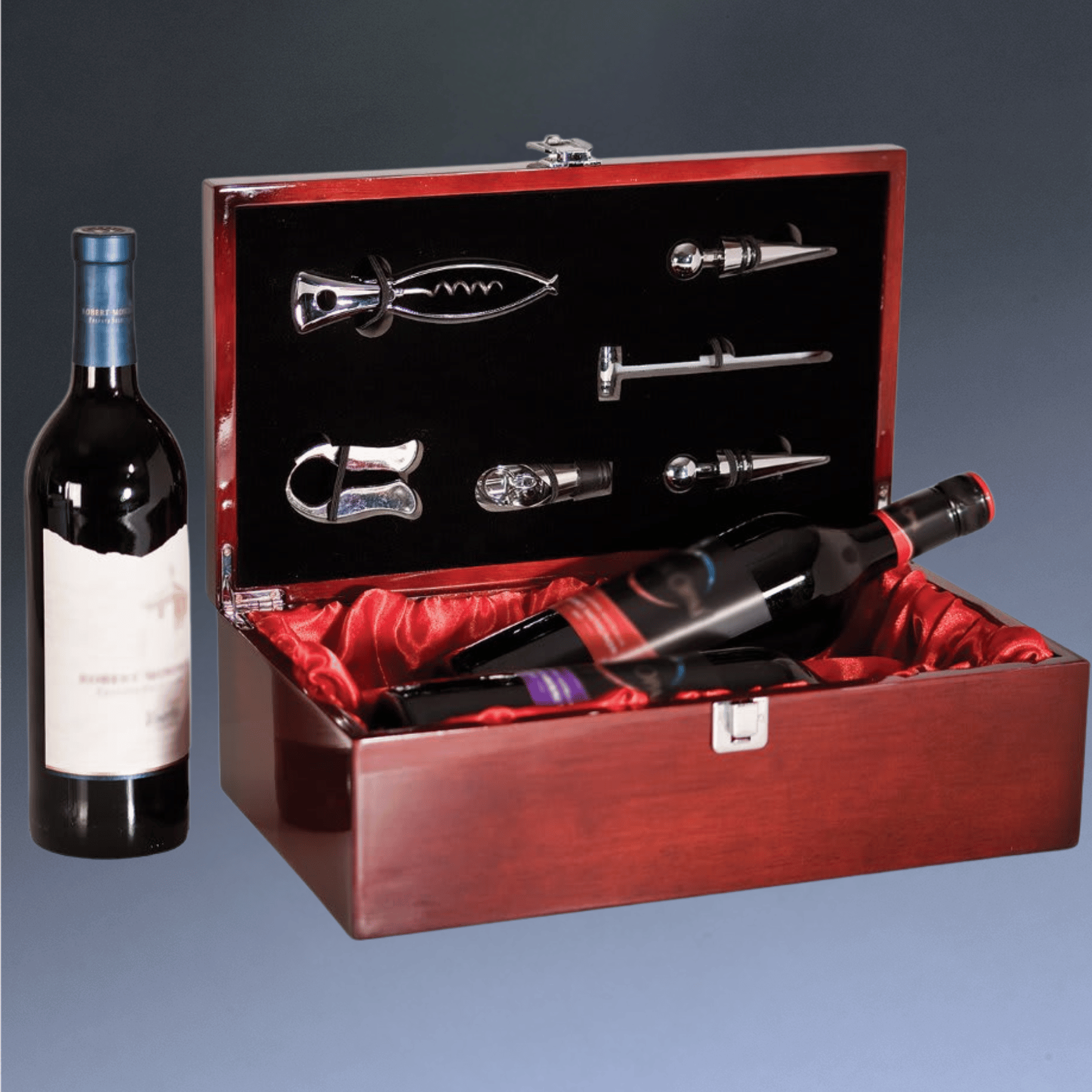 Wine Box Gift Sets with Personalized Engraving – Multiple Styles & Finishes