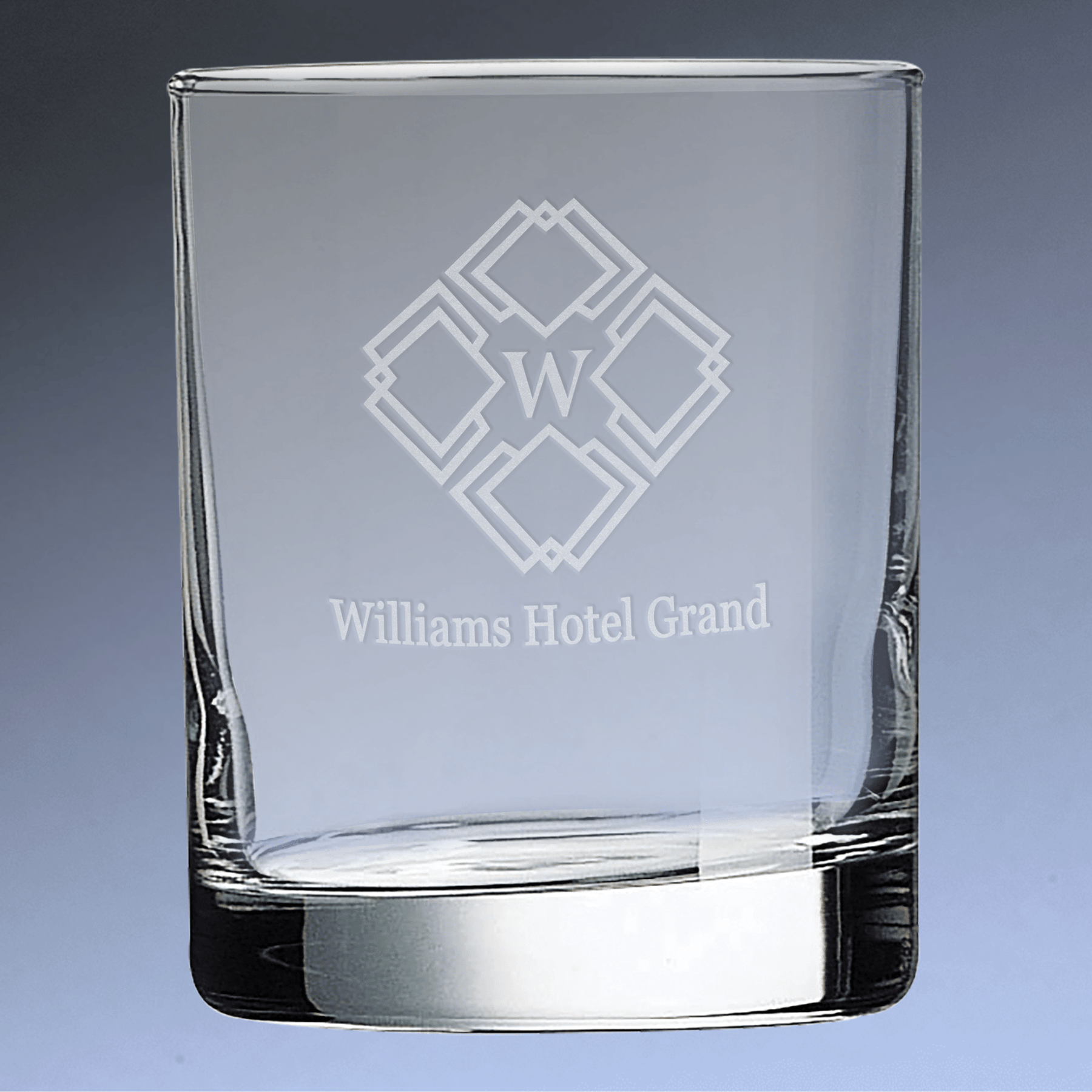Personalized Whiskey Glass - On-the-Rocks Cocktail or Juice Glassware Classic / Single Glass / 10.5 oz.