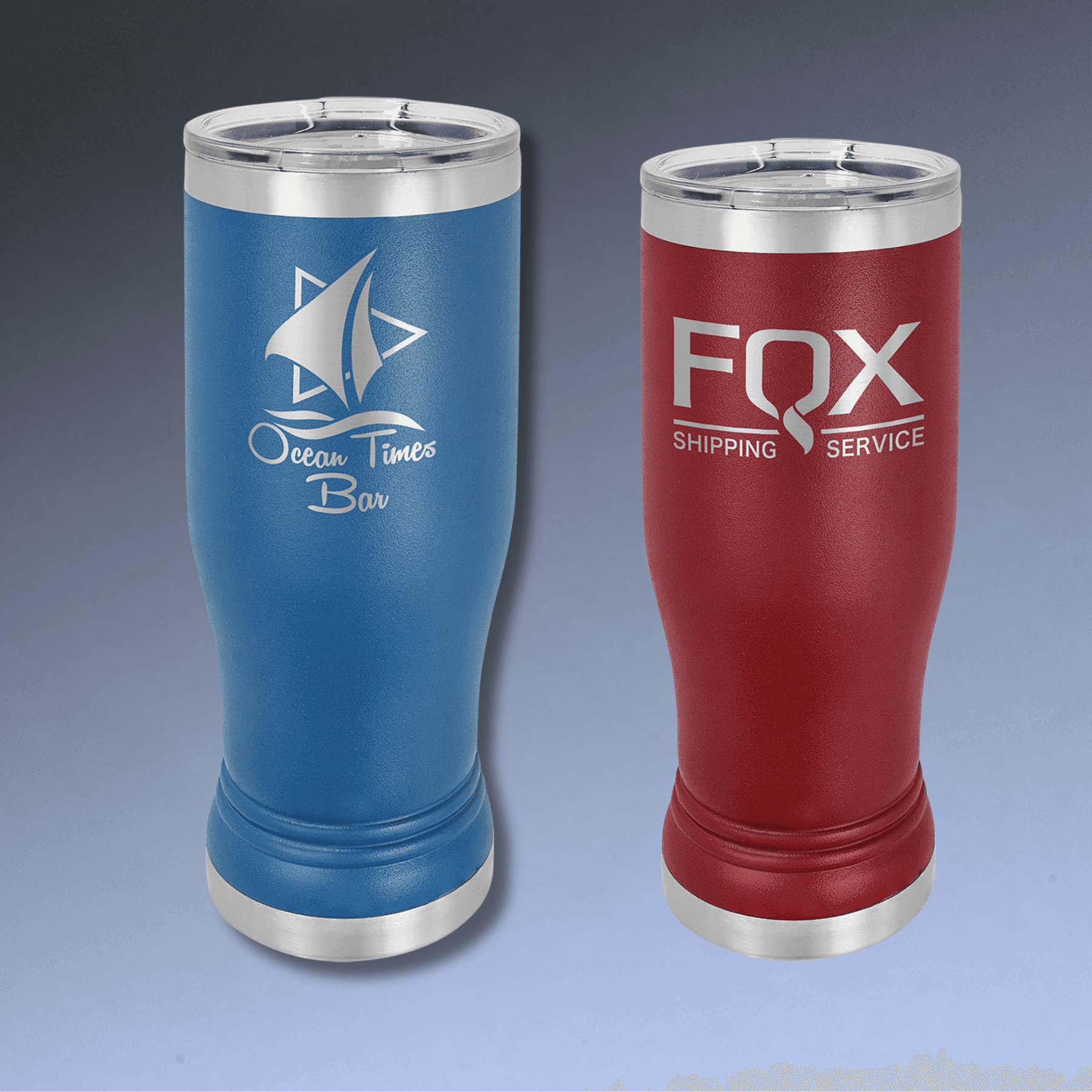 Personalized Pilsner Tumblers - Insulated Polar Camel Drinkware 14 oz. / Light Blue / Pilsner Tumbler