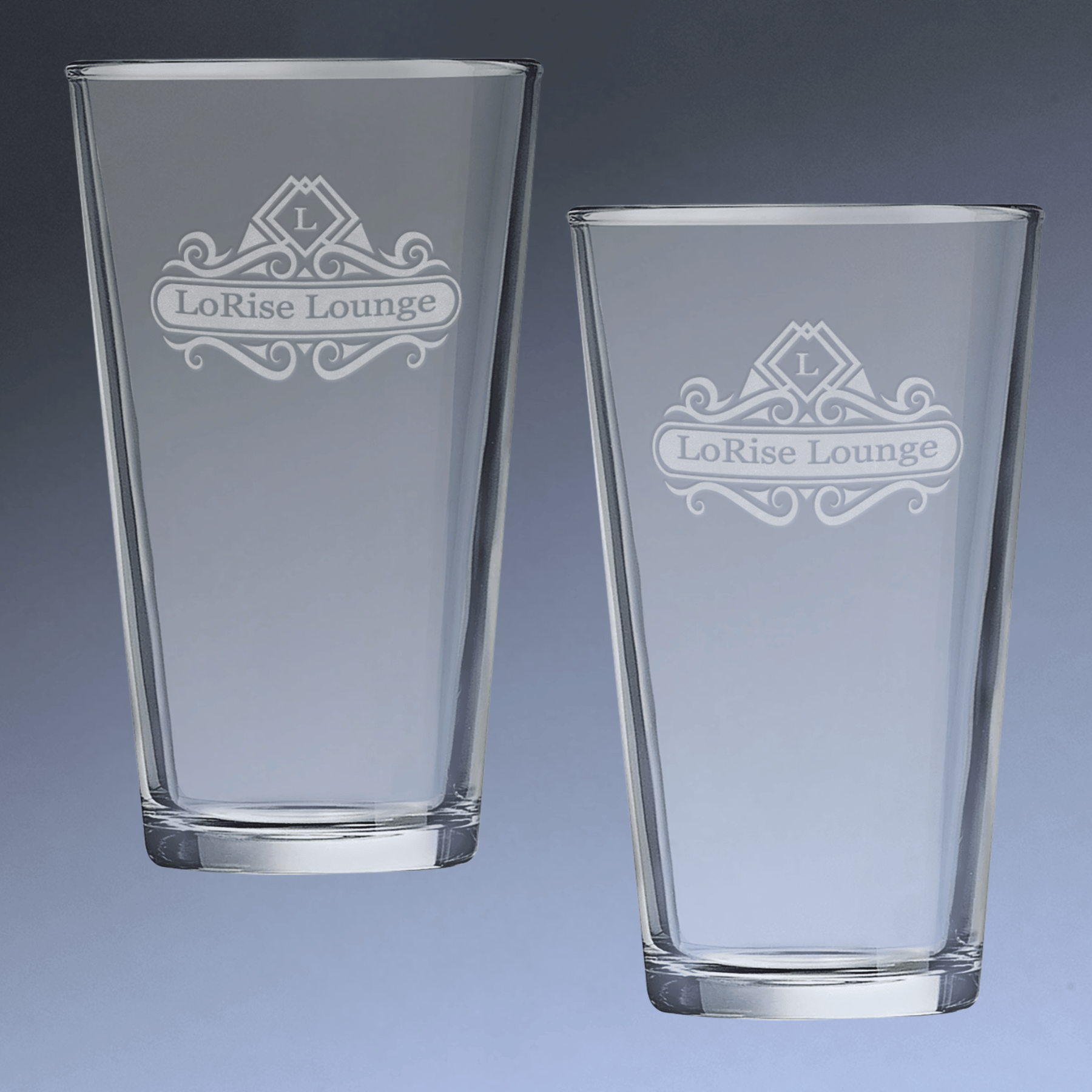Personalized Pint Glasses | Custom Engraved Polar Camel Beer Glasses Set of Two / 16 oz.