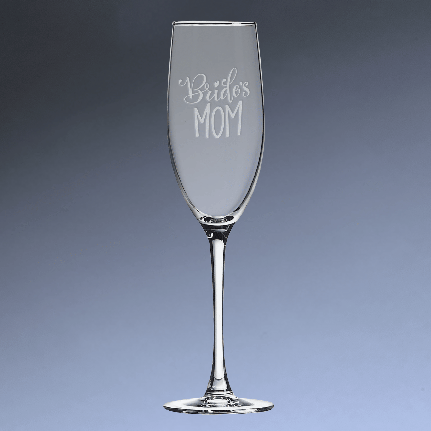 Custom Engraved Champagne Flute for Gifts, Weddings, and Events Single Glass / 8 oz.