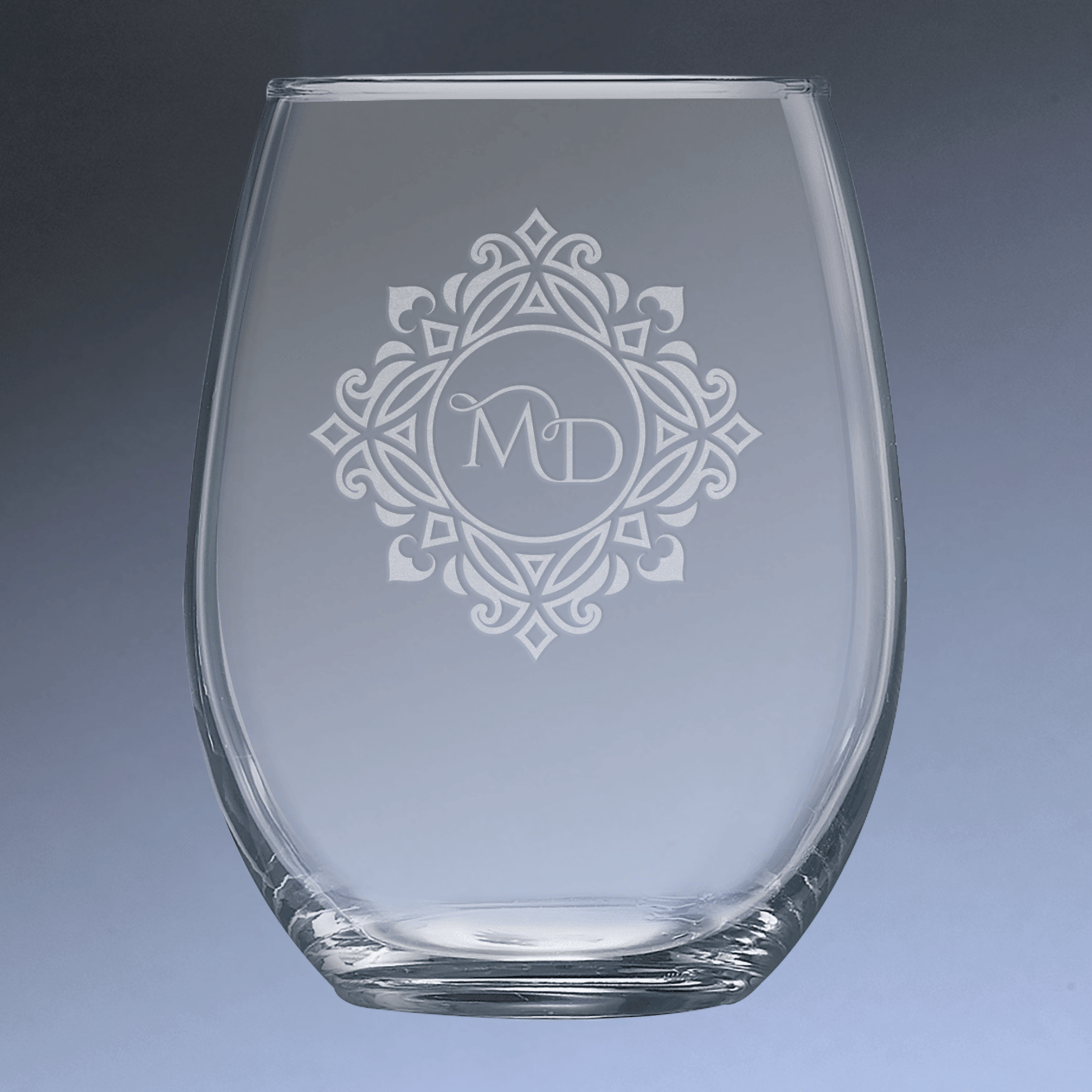 Laser Etched Stemless Wine Glass - Polar Camel Drinkware Single Glass / 21 oz.