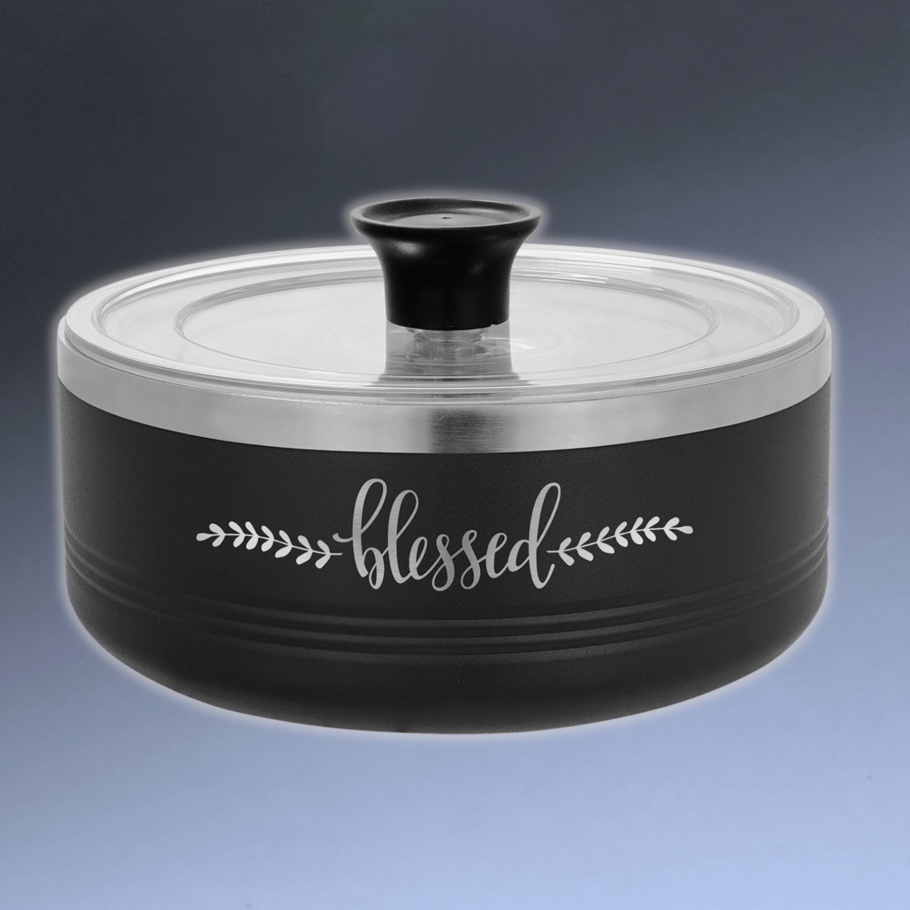 Personalized Insulated Serving Bowls – Polar Camel 1.5 Qt. or 3 Qt. Sizes Black / 1.25 Quart