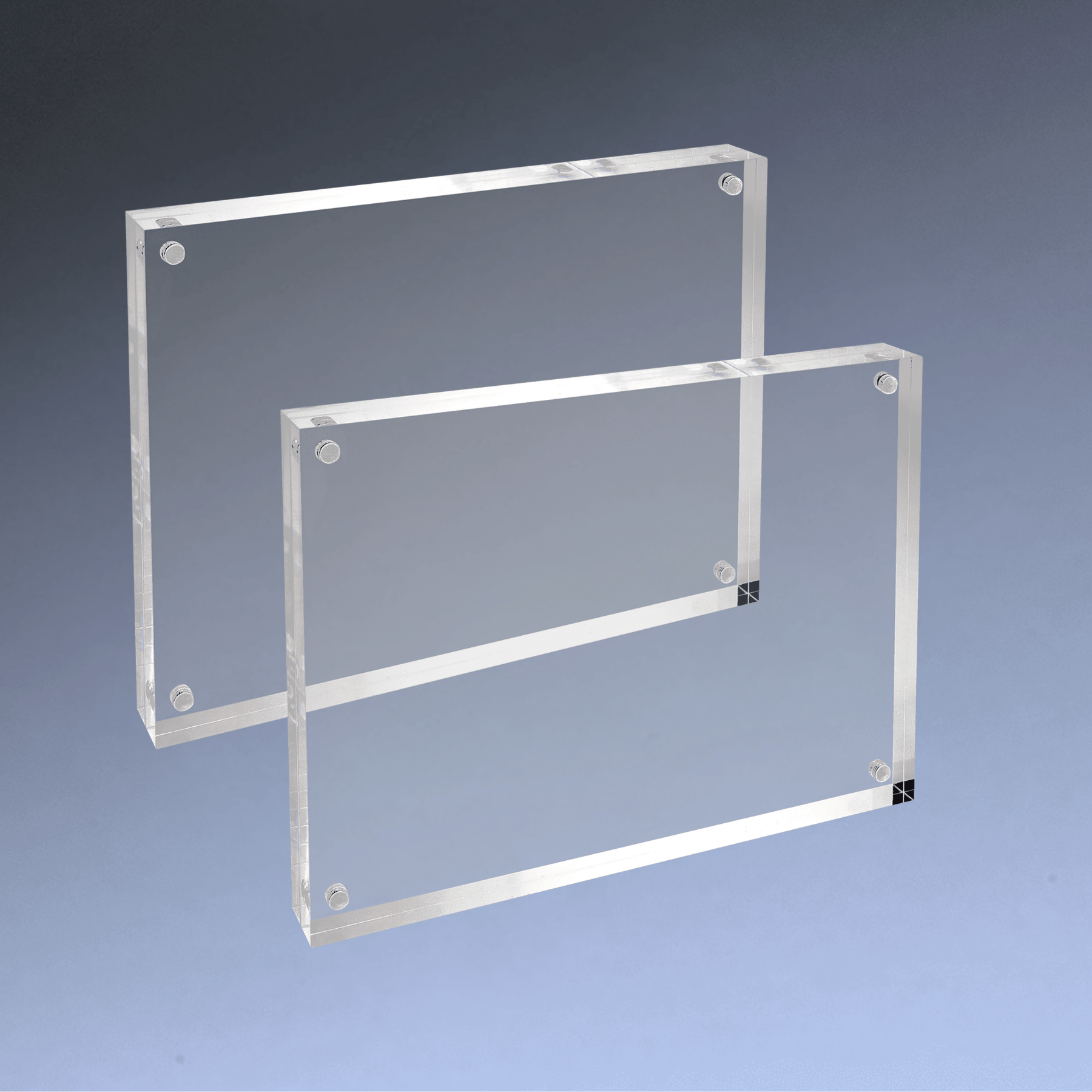 Personalized Magnetic Acrylic Picture Frame - Engraved Photo Frames 4 x 6"