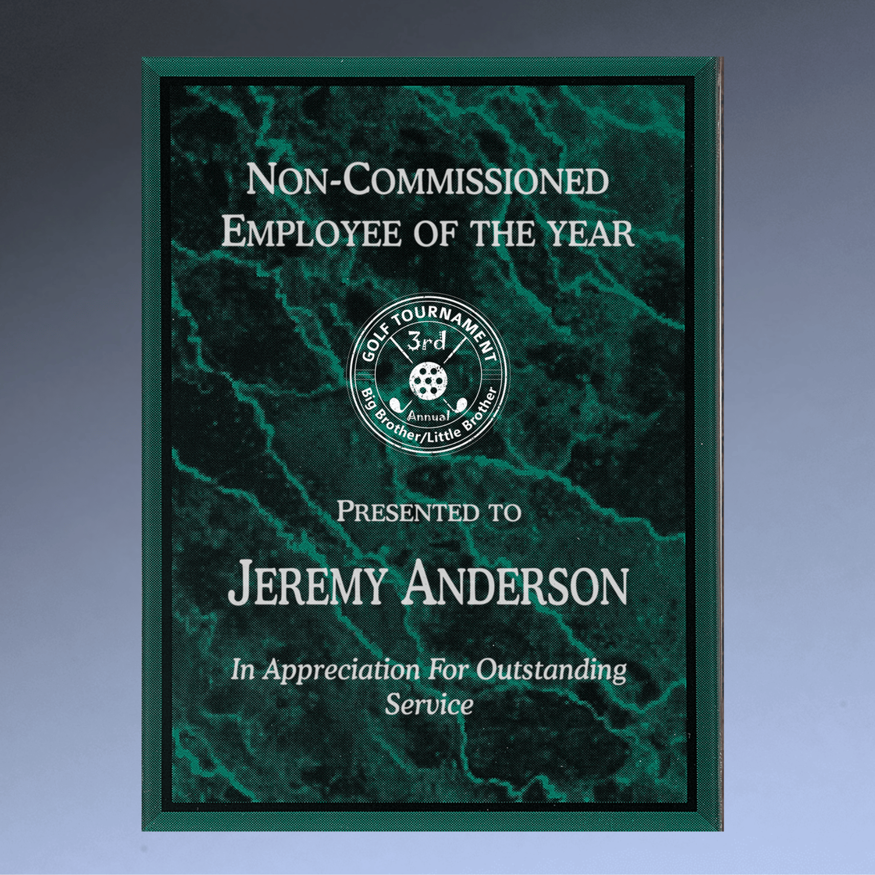 Marble Acrylic Plaque Plates for Plaque Boards and Custom Displays Black / 5" x 7"