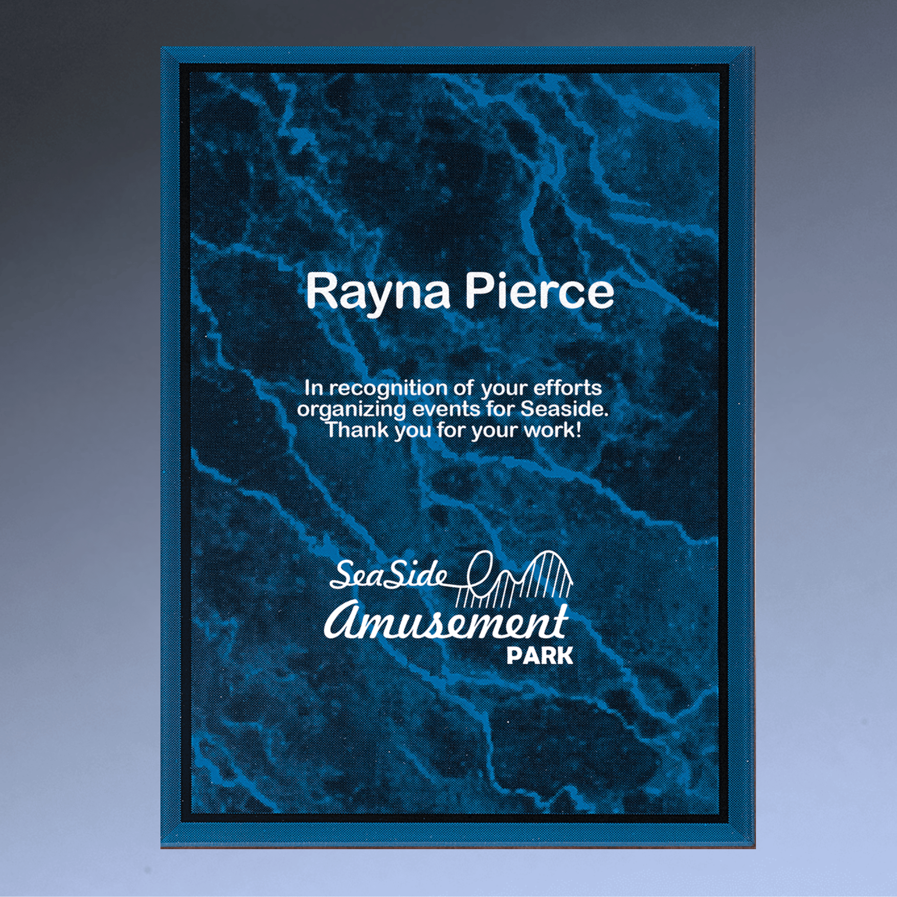 Marble Acrylic Plaque Plates for Plaque Boards and Custom Displays Black / 5" x 7"