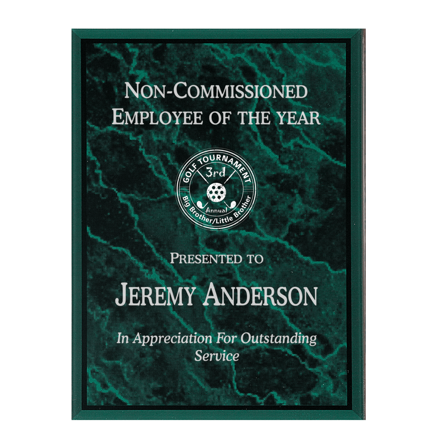 Marble Acrylic Plaque Plates for Plaque Boards and Custom Displays Green / 5" x 7"