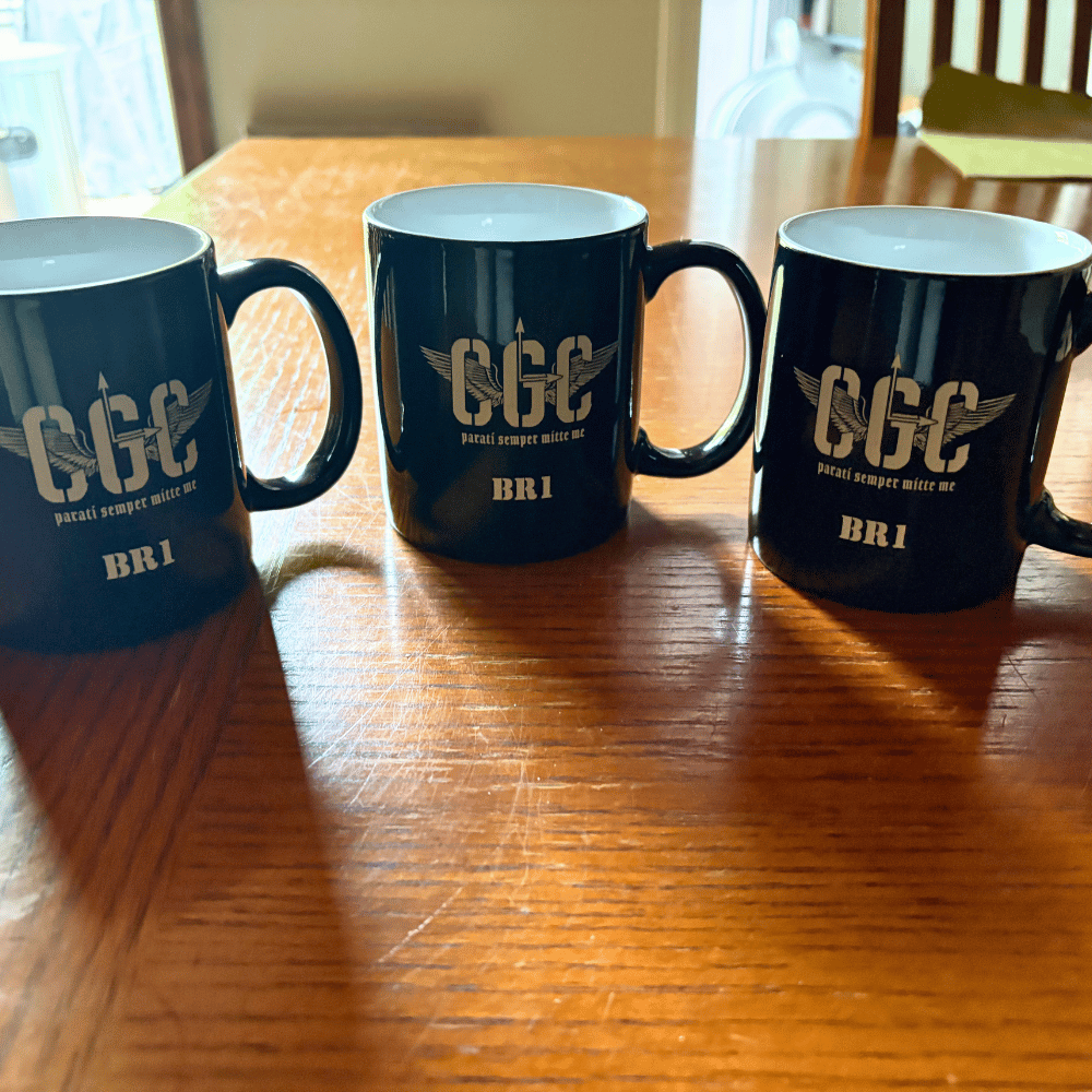 Logo Engraved Mugs for Military Recognition