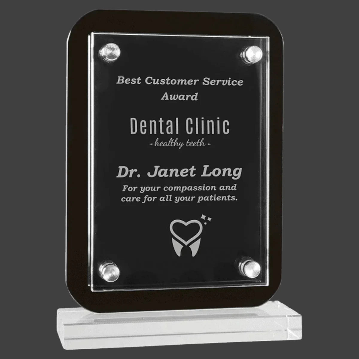 Black Floating Plaque