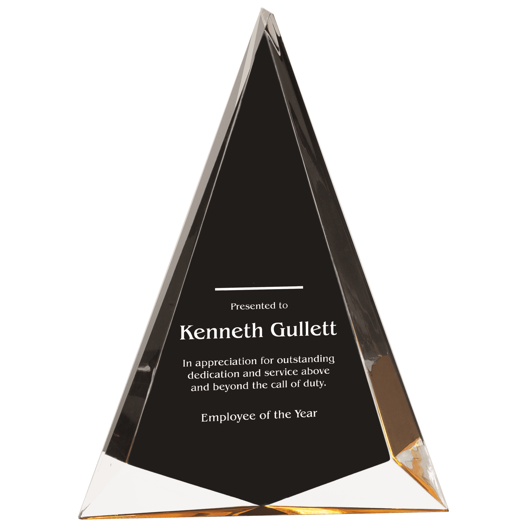 Pinnacle Acrylic Awards with Custom Engraving Black & Gold / 6" x 8" / Pinnacle