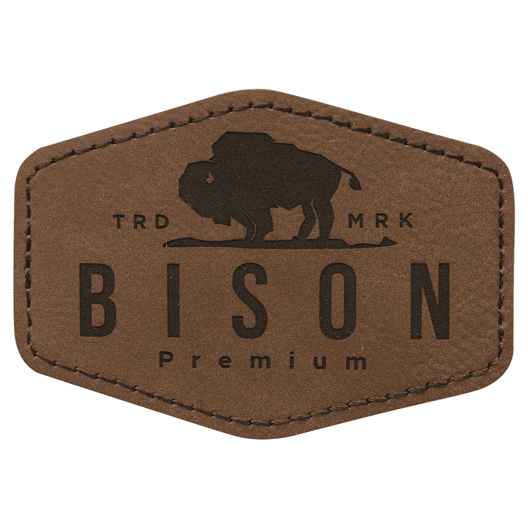 Personalized Patches in Self-Adhesive Leatherette - Hexagon