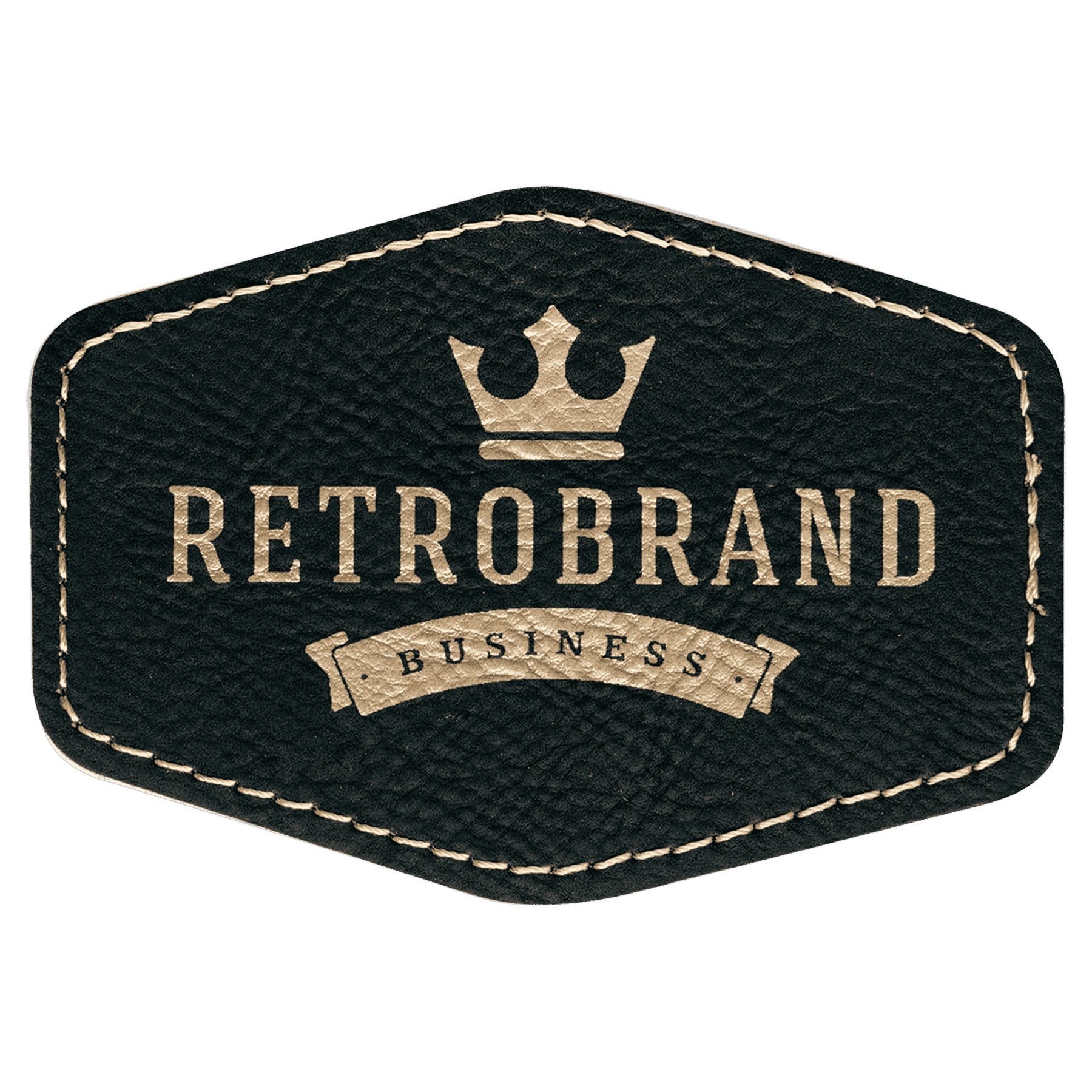 Personalized Patches in Self-Adhesive Leatherette - Hexagon