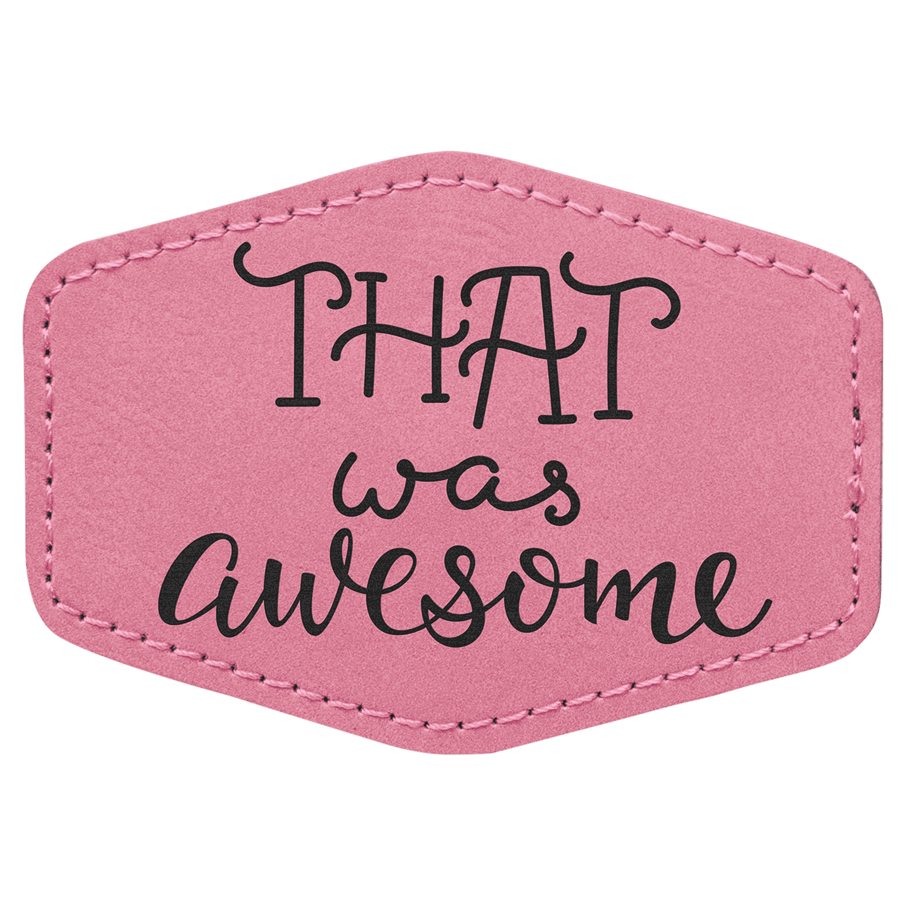 Personalized Patches in Self-Adhesive Leatherette - Hexagon