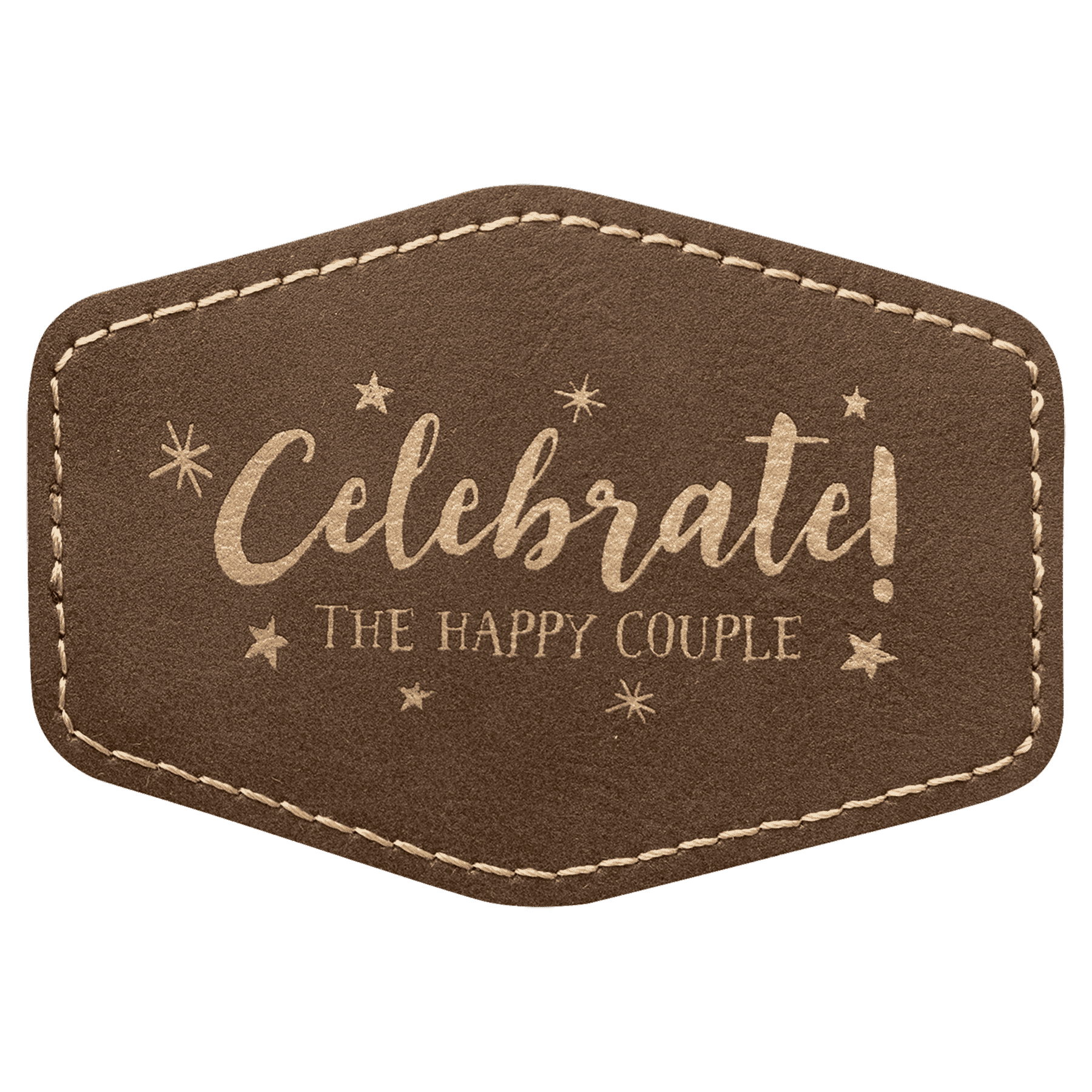 Personalized Patches in Self-Adhesive Leatherette - Hexagon