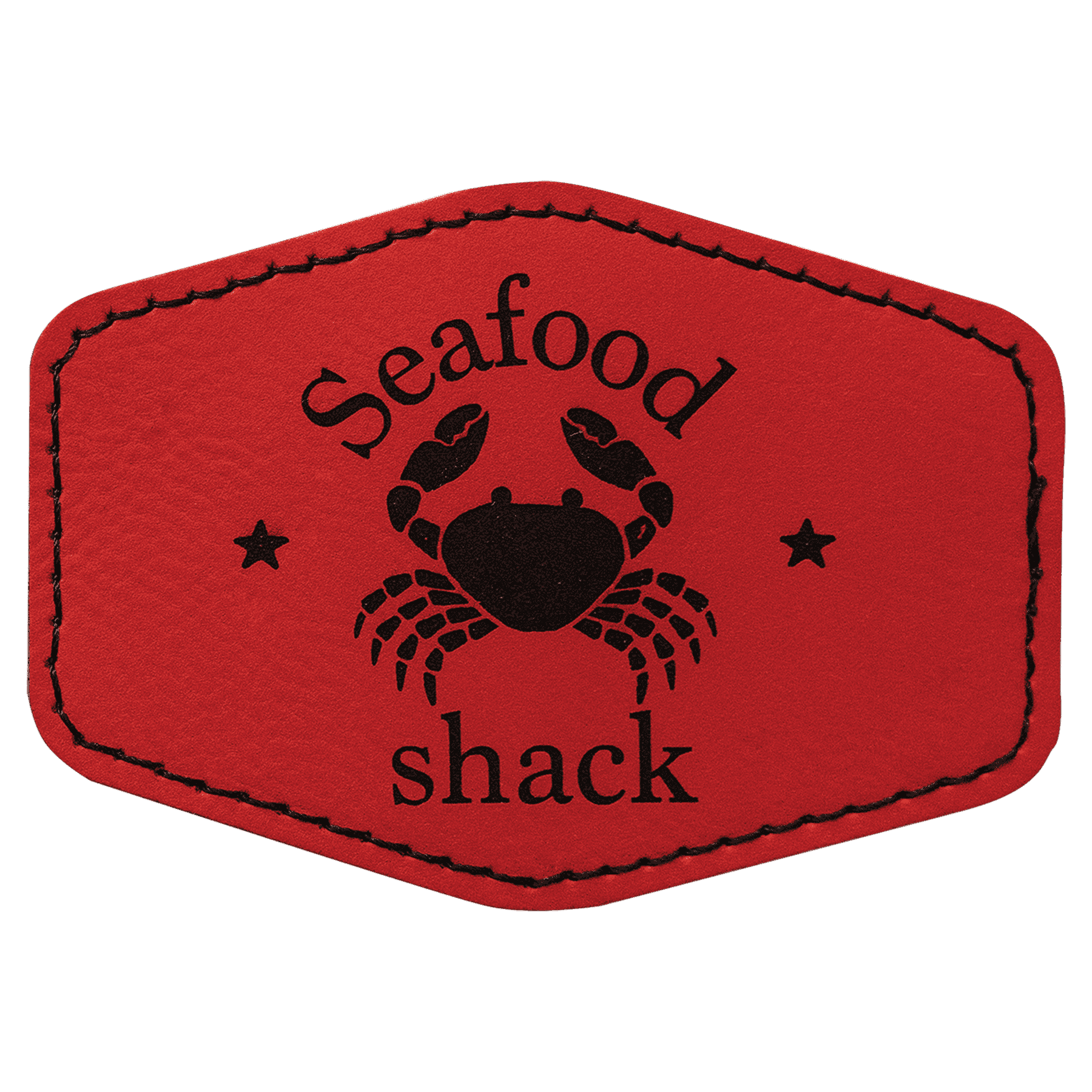 Personalized Patches in Self-Adhesive Leatherette - Hexagon