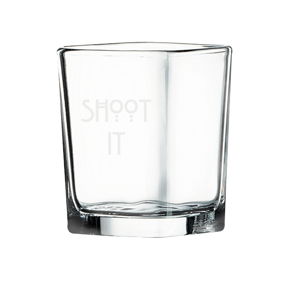 Personalized Shot Glass - Square or Round with Custom Engraving Round / 1.7 oz