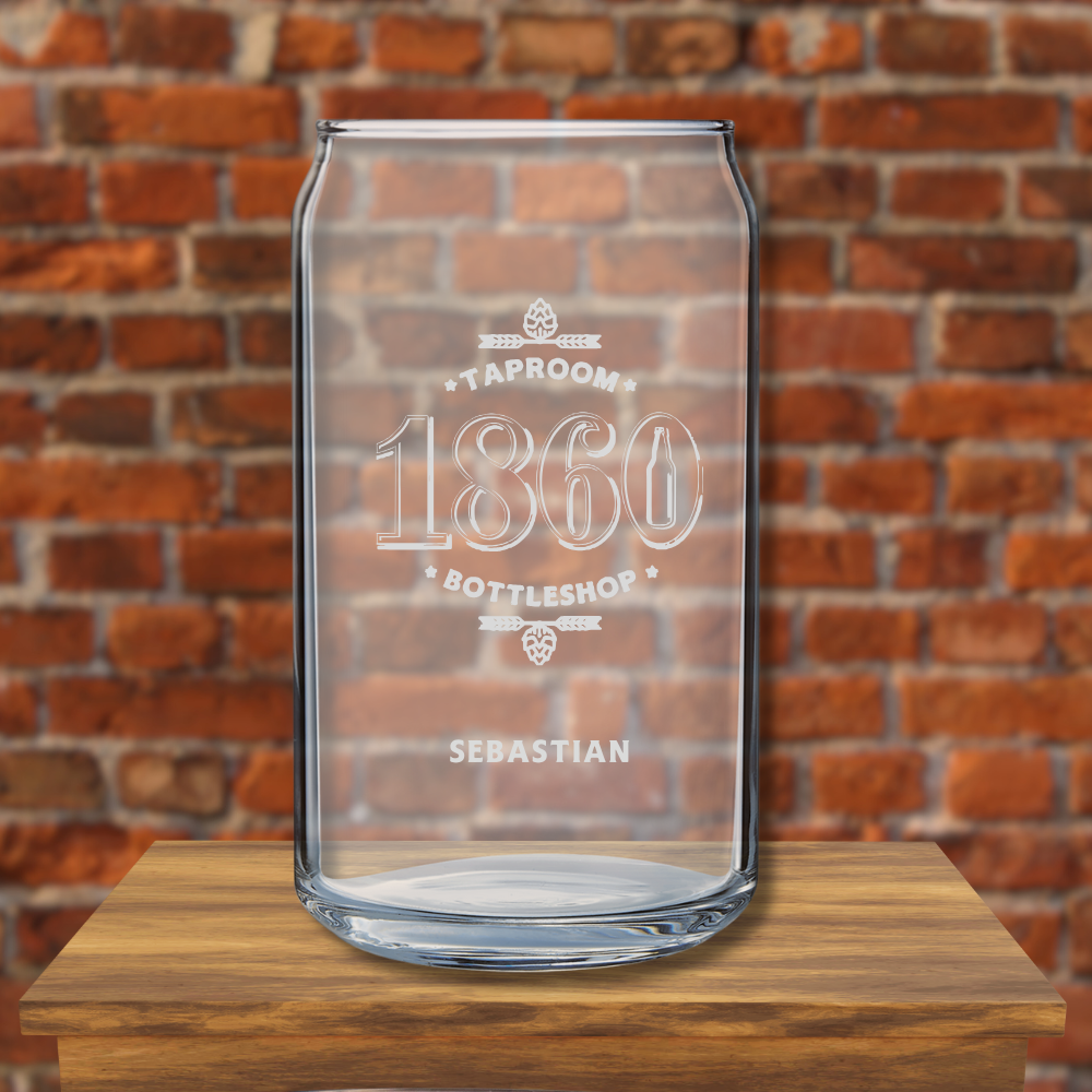 Polar Camel 1860 Beer Can Glass (Personalization Options Available) Classic Logo