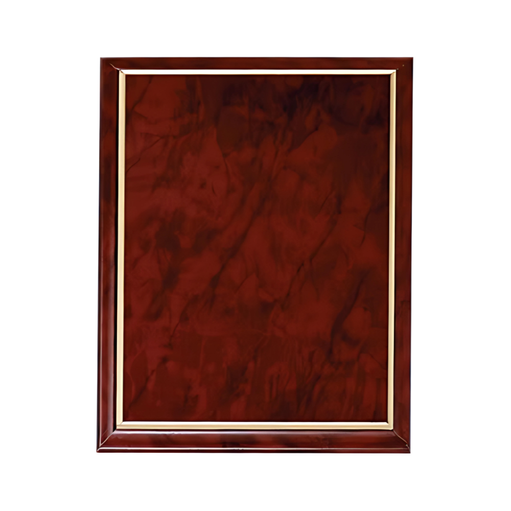 Marble Finish Plaque Boards | Add Plate or Frame for a Custom Award Ruby Marble / Gold Cove Edge / 6" x 8"