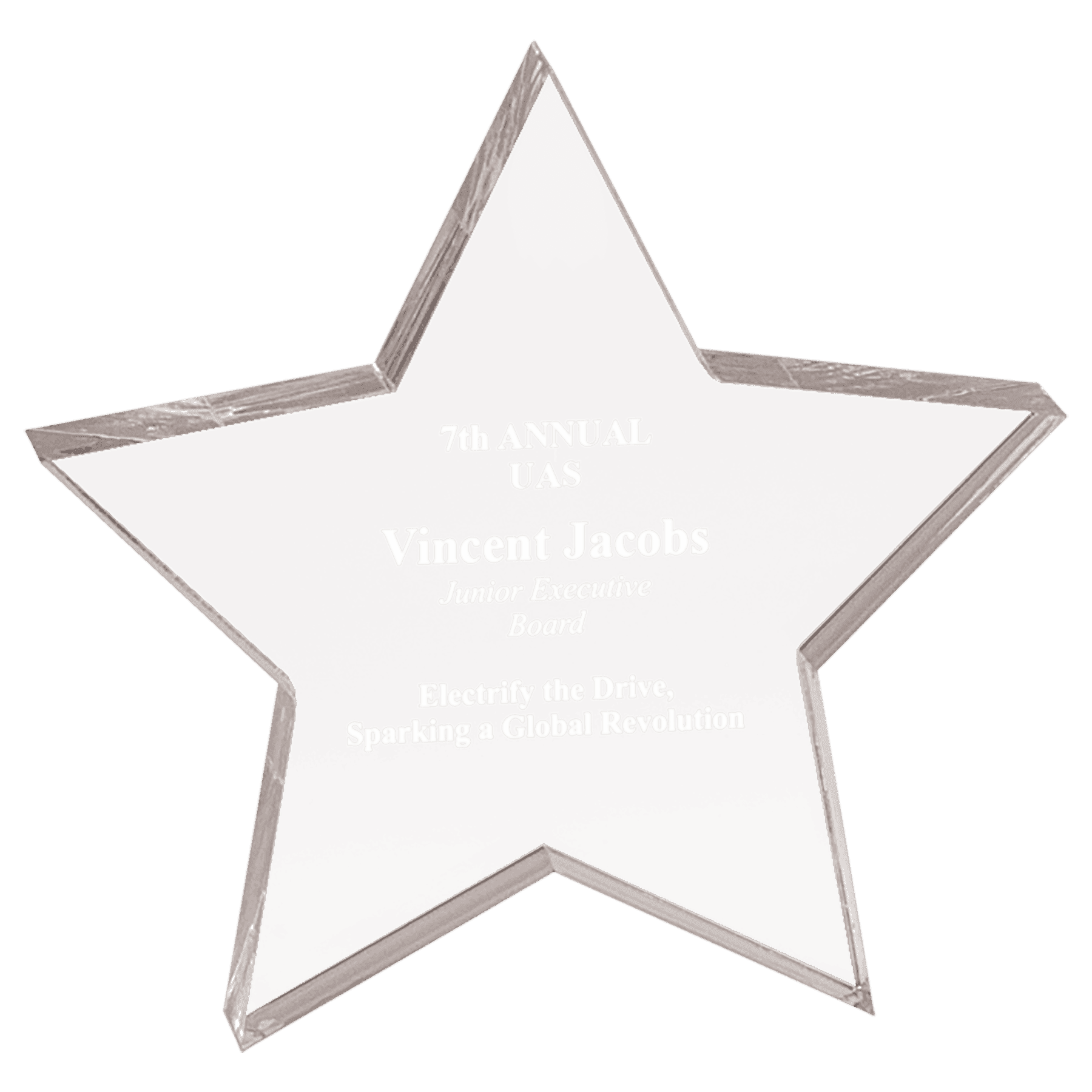 Personalized Acrylic Paperweights for Recognition Awards & Gifts Star / Clear / 4 3/4"