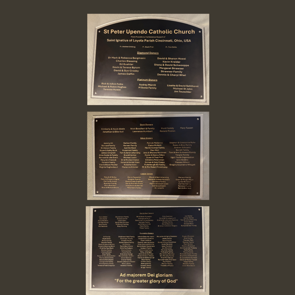 Set of 3 Extra Large Donor Wall Plaques